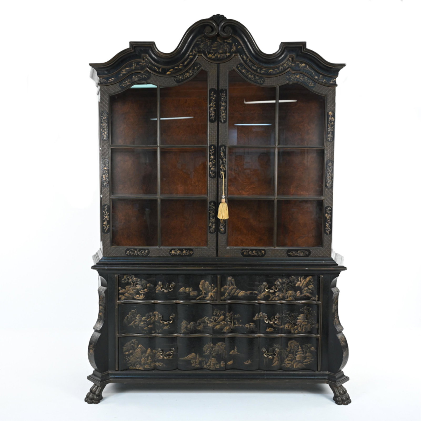 BAKER CHINOISERIE DUTCH LACQUER CHINA CABINET (1 of 17)