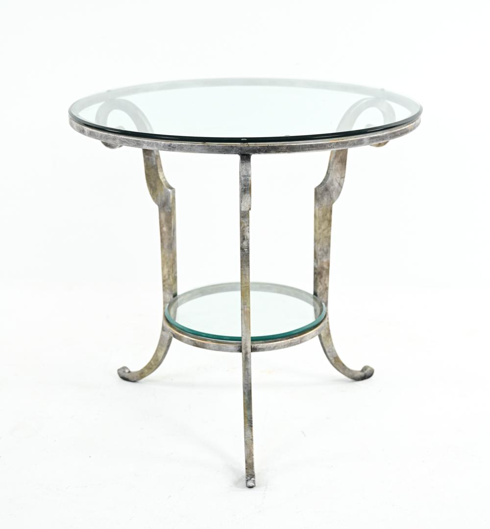 FRENCH MODERN GILT METAL & GLASS CENTER TABLE (1 of 9)