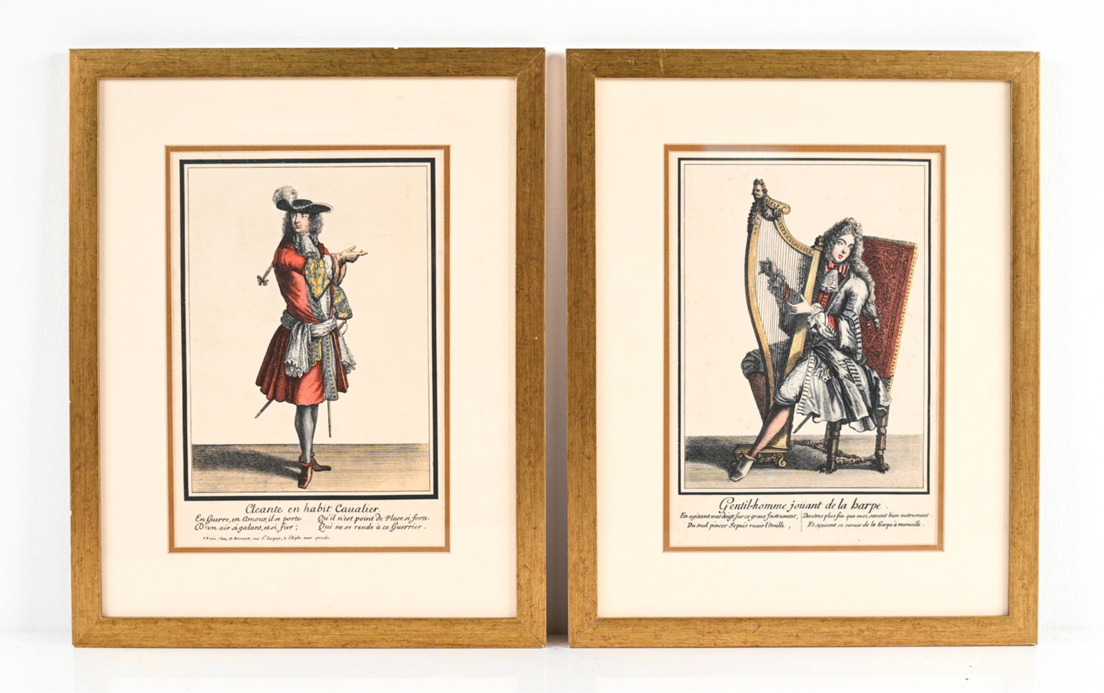 (2) HAND-COLORED FASHION PLATES AFTER BONNART (1 of 12)