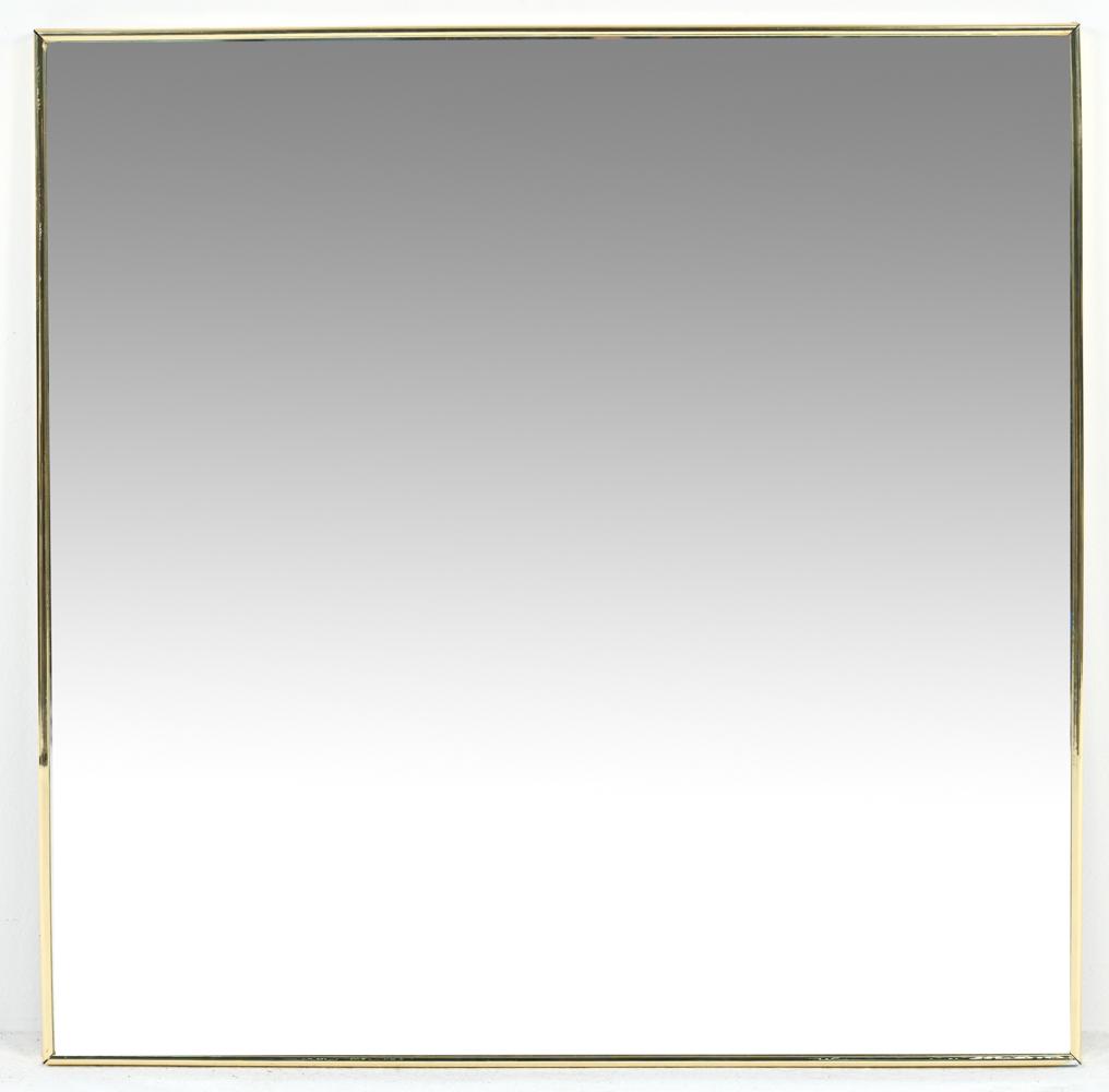 1970'S MINIMALIST BRASS-FINISHED WALL MIRROR (1 of 3)