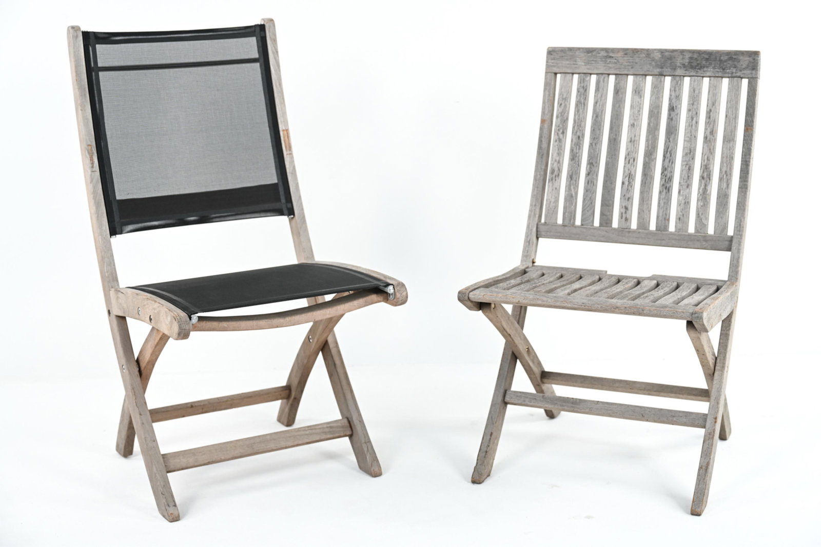 (2) TEAK FOLDING PATIO CHAIRS (1 of 12)