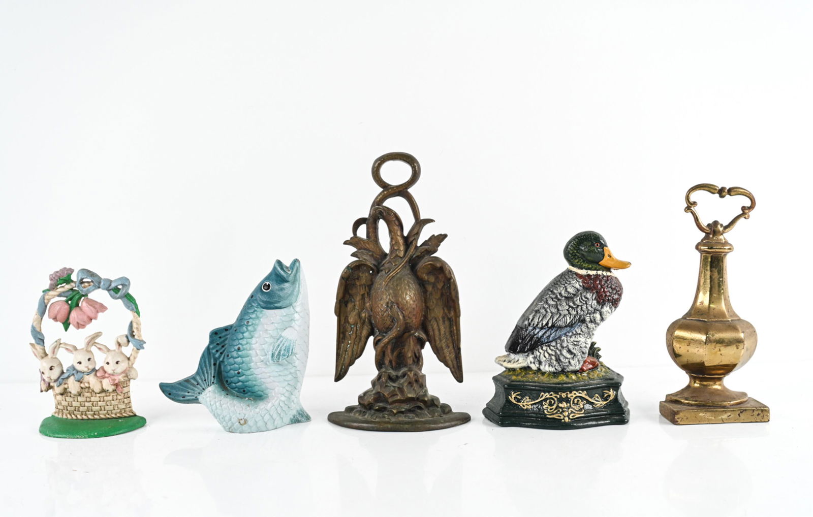 GROUPING OF DECORATIVE DOORSTOPS INCL. BRONZE (1 of 7)