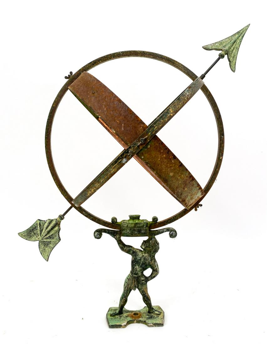 MID-CENTURY SWEDISH FIGURAL ARMILLARY SUNDIAL (1 of 10)