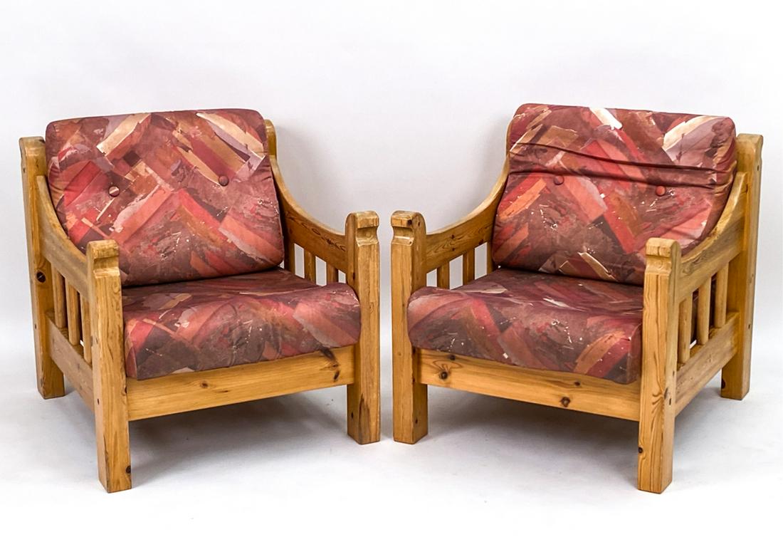 MID-CENTURY DANISH PINE LOUNGE CHAIRS (1 of 16)