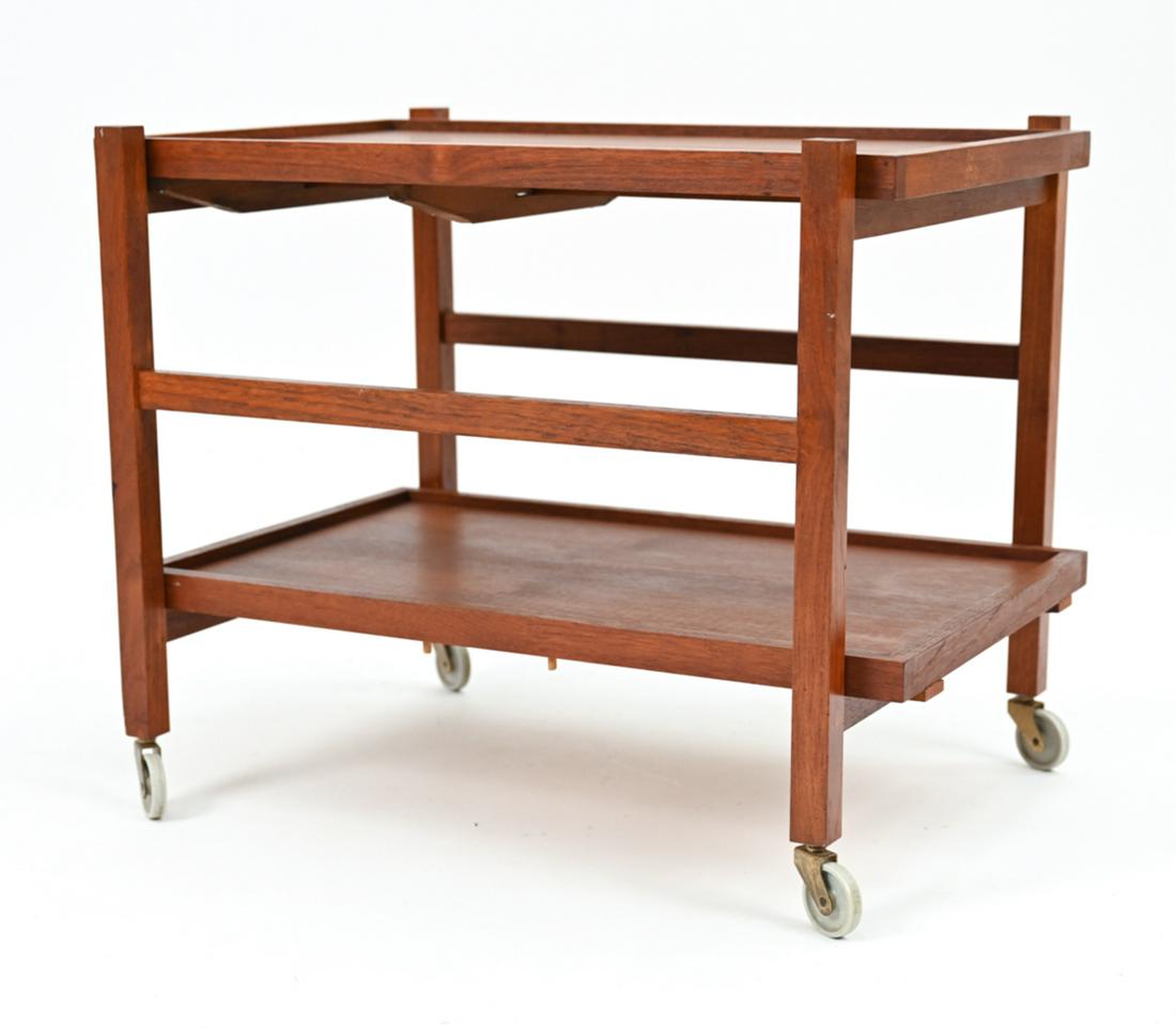 DANISH MID-CENTURY TEAK TRAY CART (1 of 6)