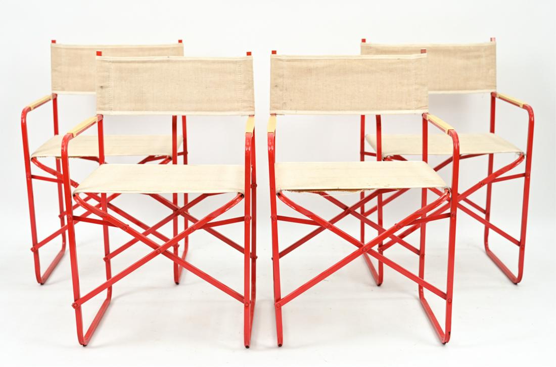 (4) VINTAGE ITALIAN LEROLIN FOLDING DECK CHAIRS (1 of 9)