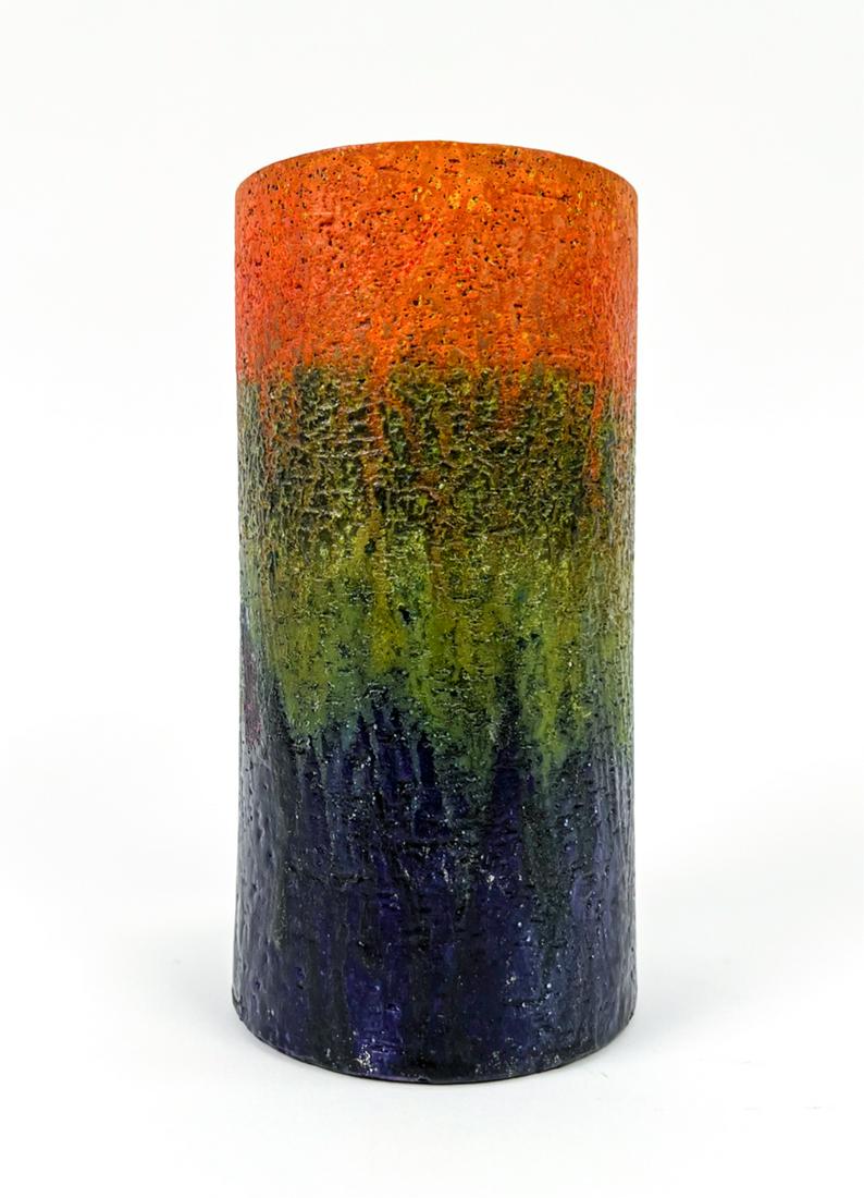 MARCELLO FANTONI CYLINDRICAL CERAMIC VASE (1 of 10)