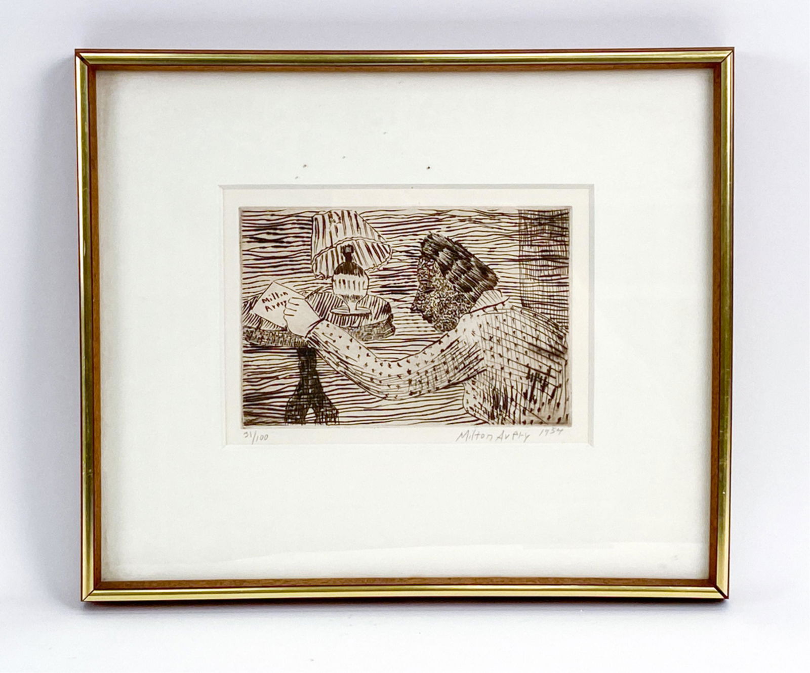 MILTON AVERY (1885-1965) DRYPOINT ETCHING 1934 (1 of 9)