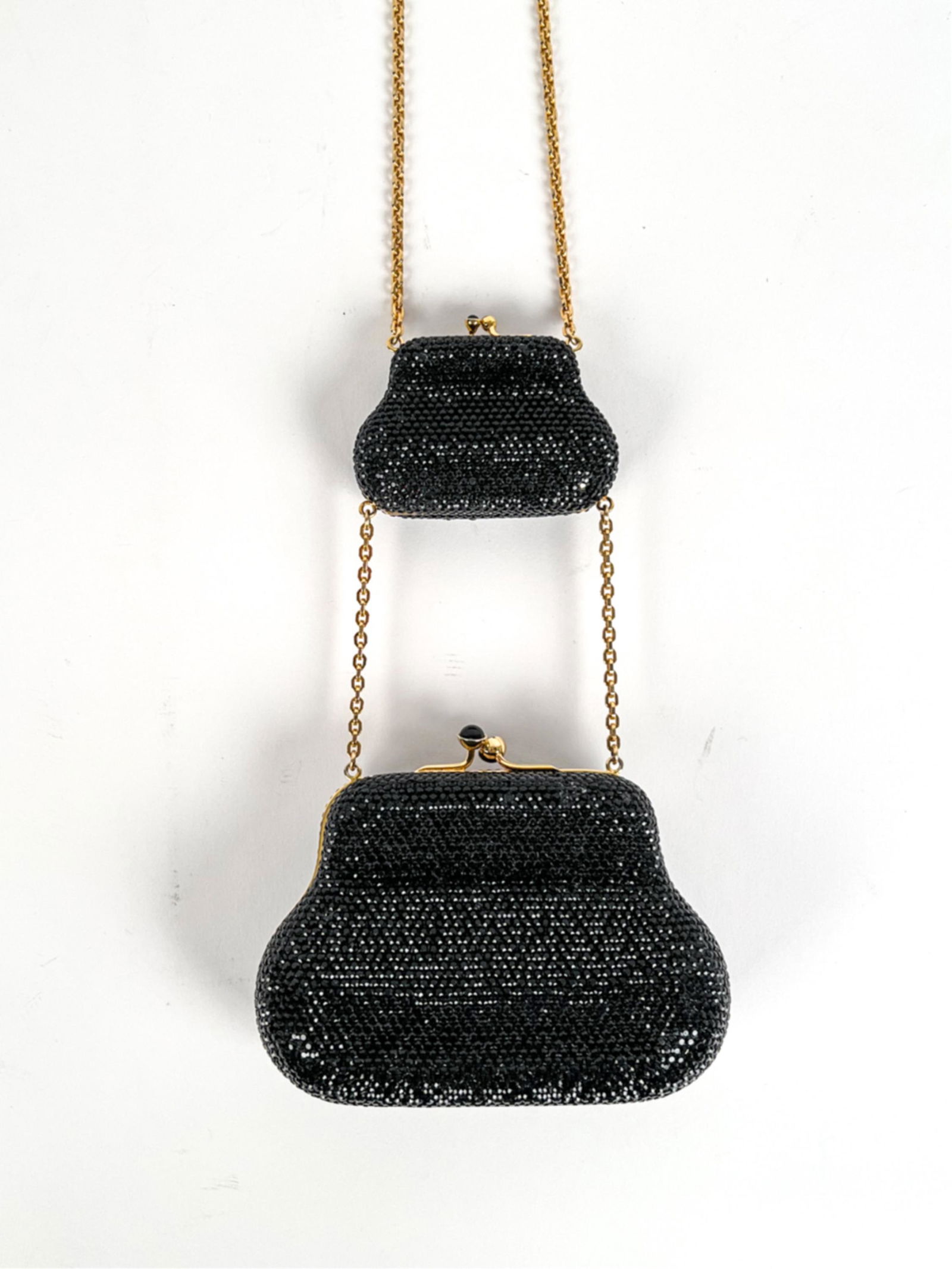 JUDITH LEIBER CRYSTAL DOUBLE MINAUDIERE, AS-IS (1 of 14)