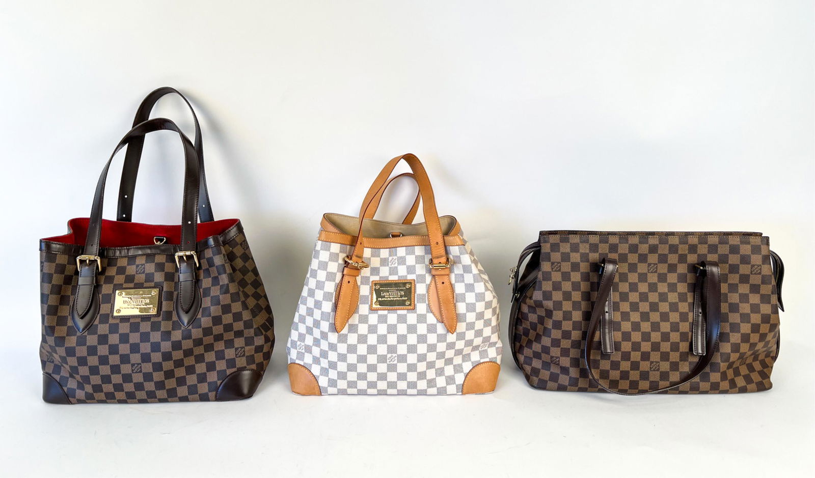 (3) LOUIS VUITTON DAMIER CANVAS TOTES, AS-IS (1 of 20)