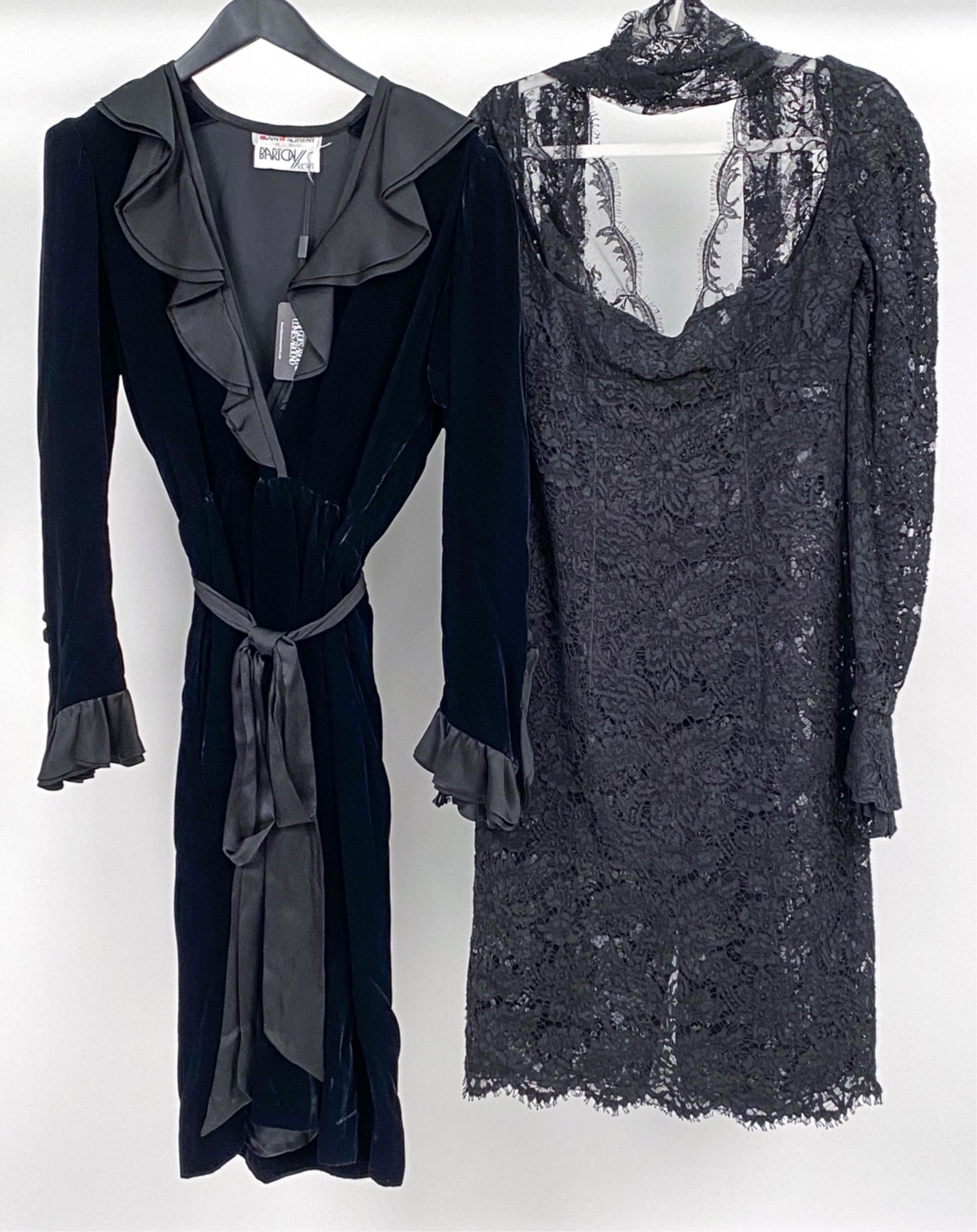 (2) YVES SAINT LAURENT LONG-SLEEVE DRESSES (1 of 9)