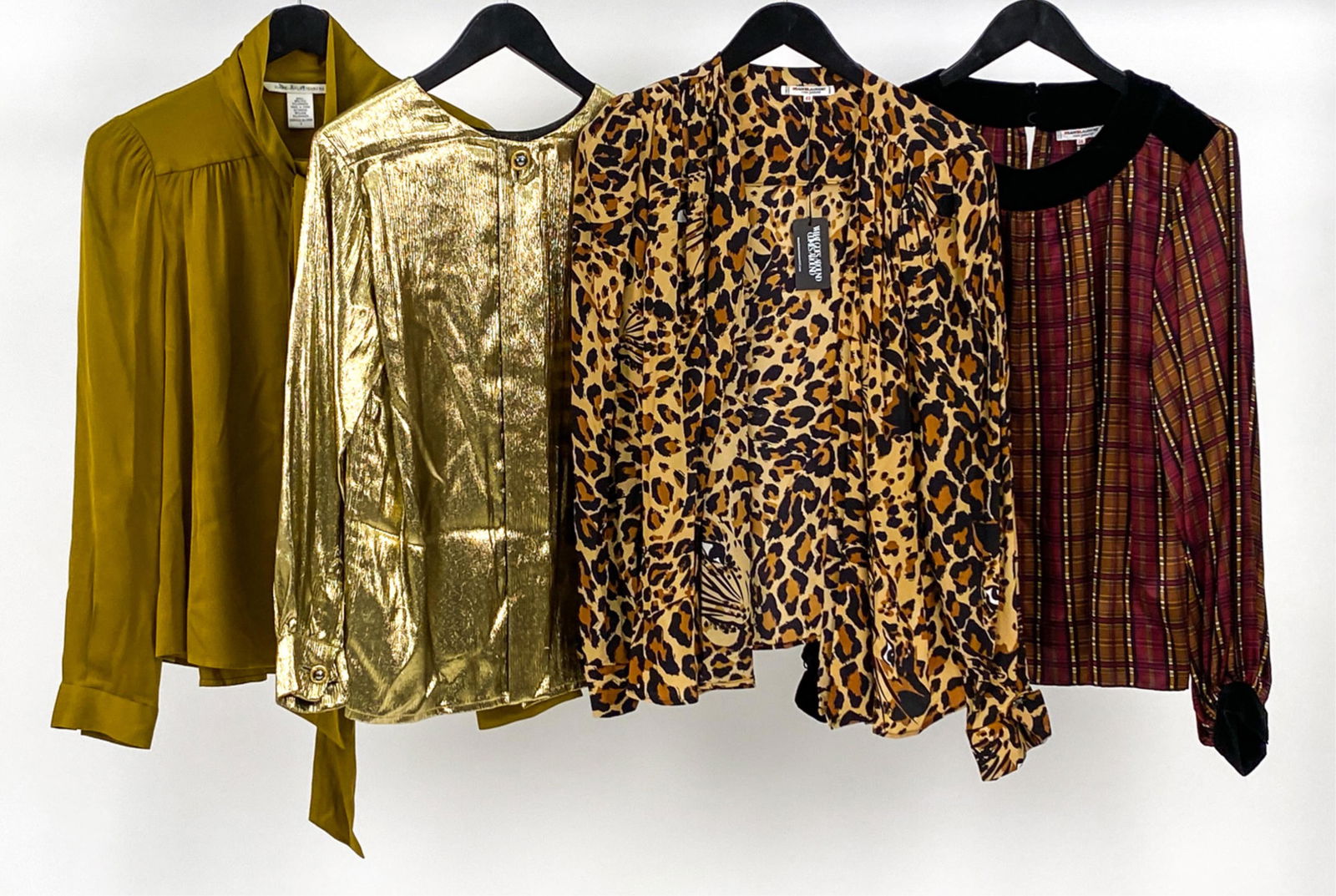 (4) DEMI-COUTURE BLOUSES; DVF & VINTAGE YSL (1 of 9)