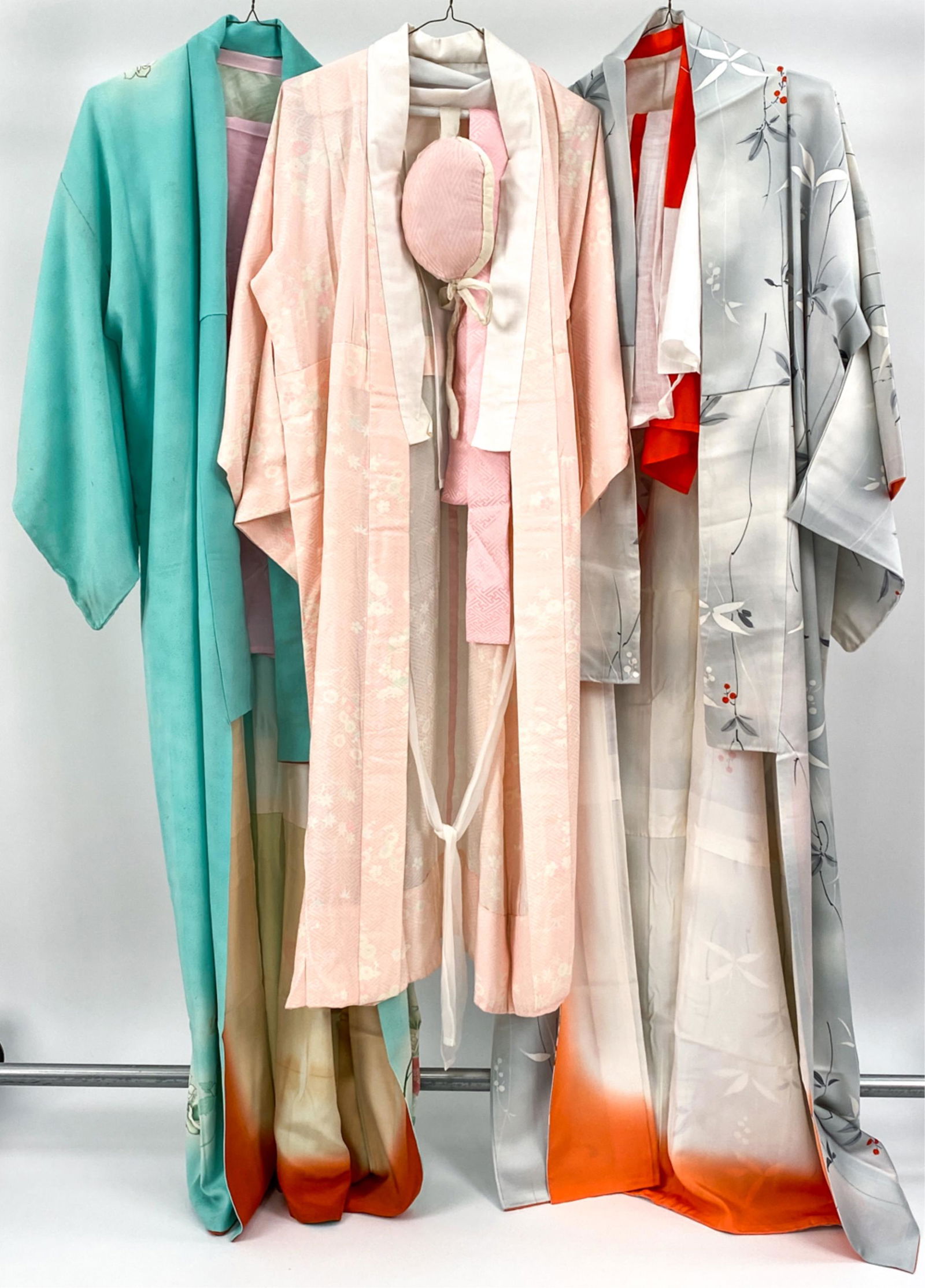 (3) JAPANESE SILK KIMONOS, WITH ACCESSORIES (1 of 14)