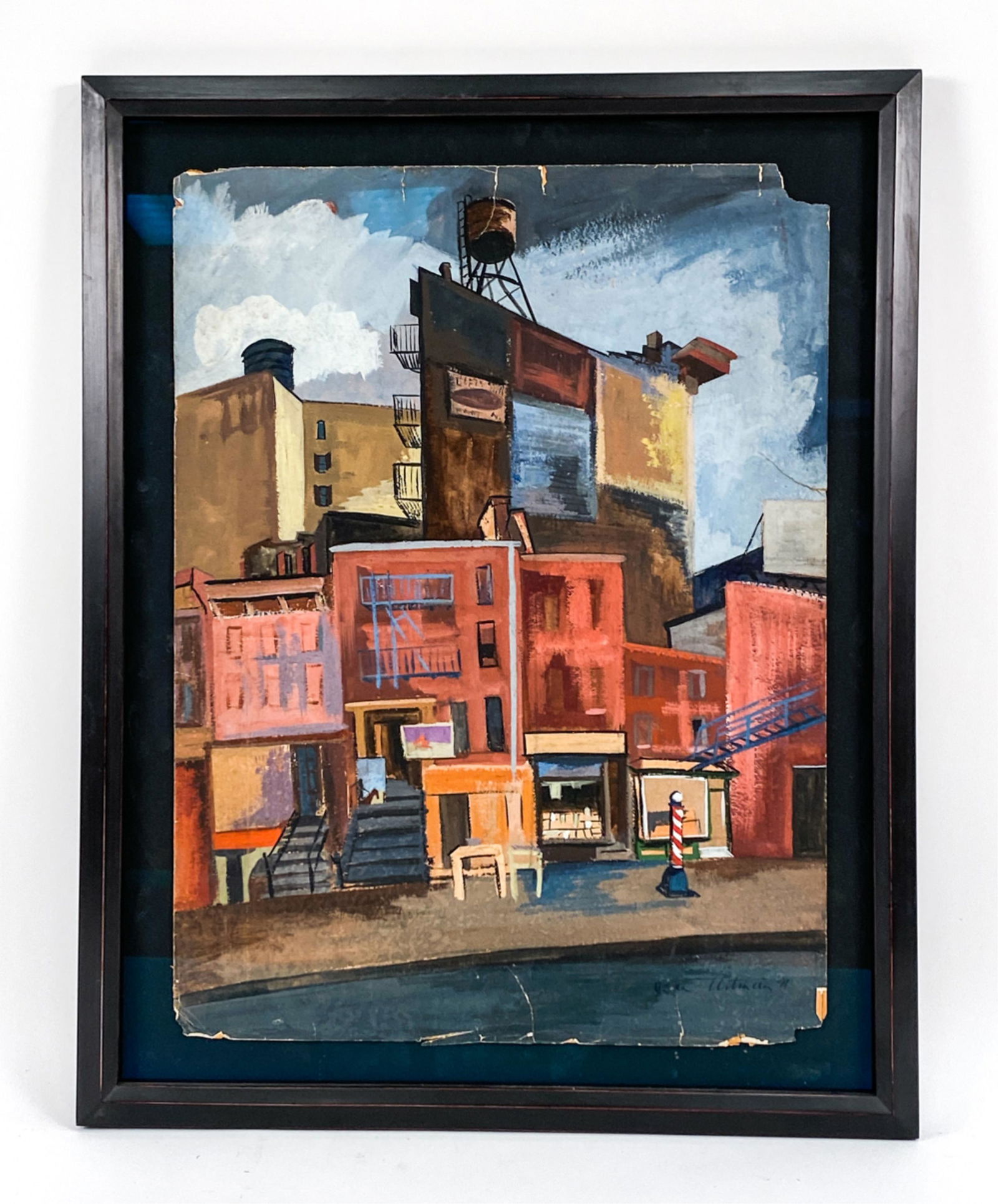 JEAN ARTMAN (1887-1953) CITY SCENE 1941 (1 of 6)