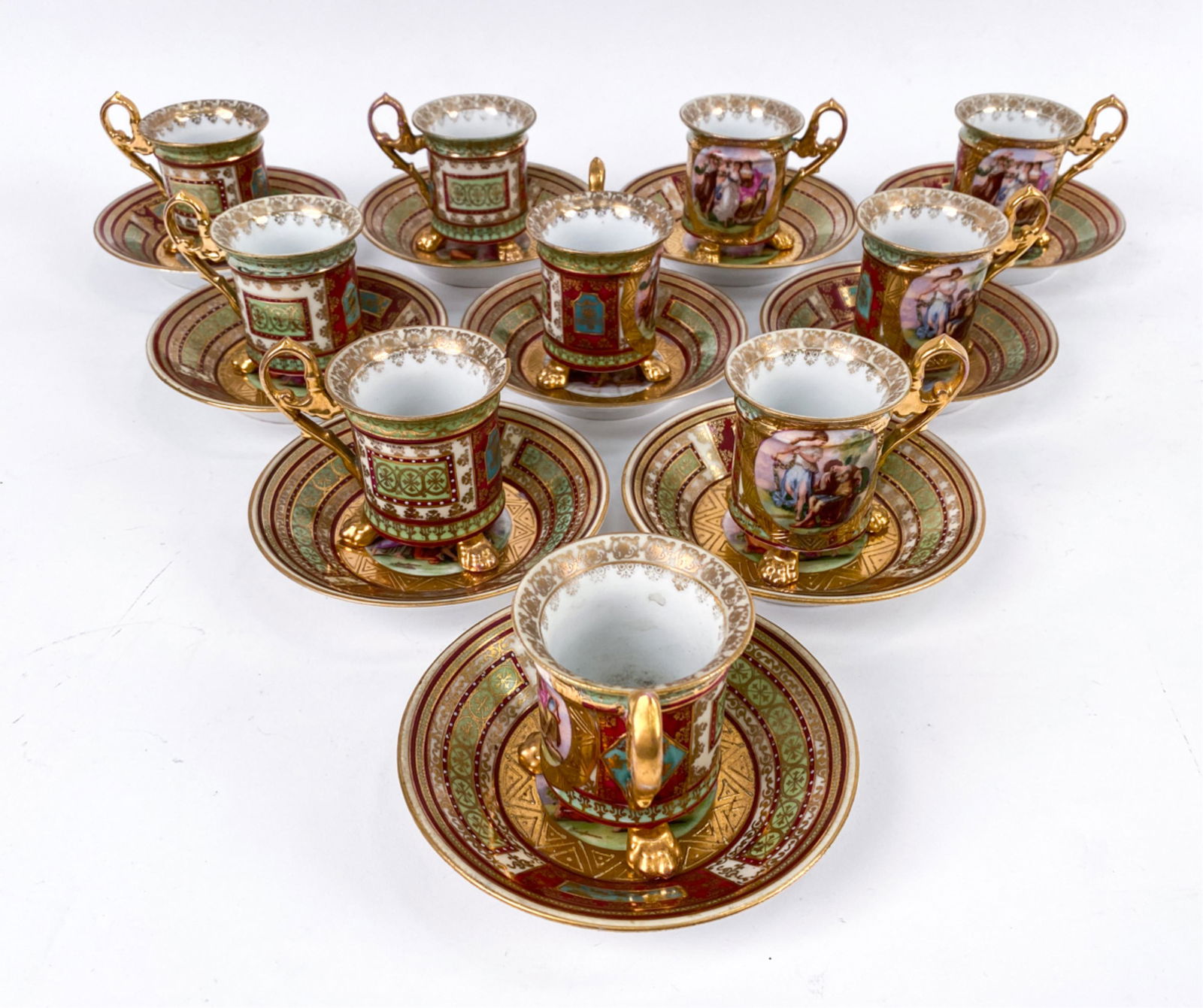 20TH C. ROYAL VIENNA FOOTED DEMITASSE SERVICE (1 of 16)