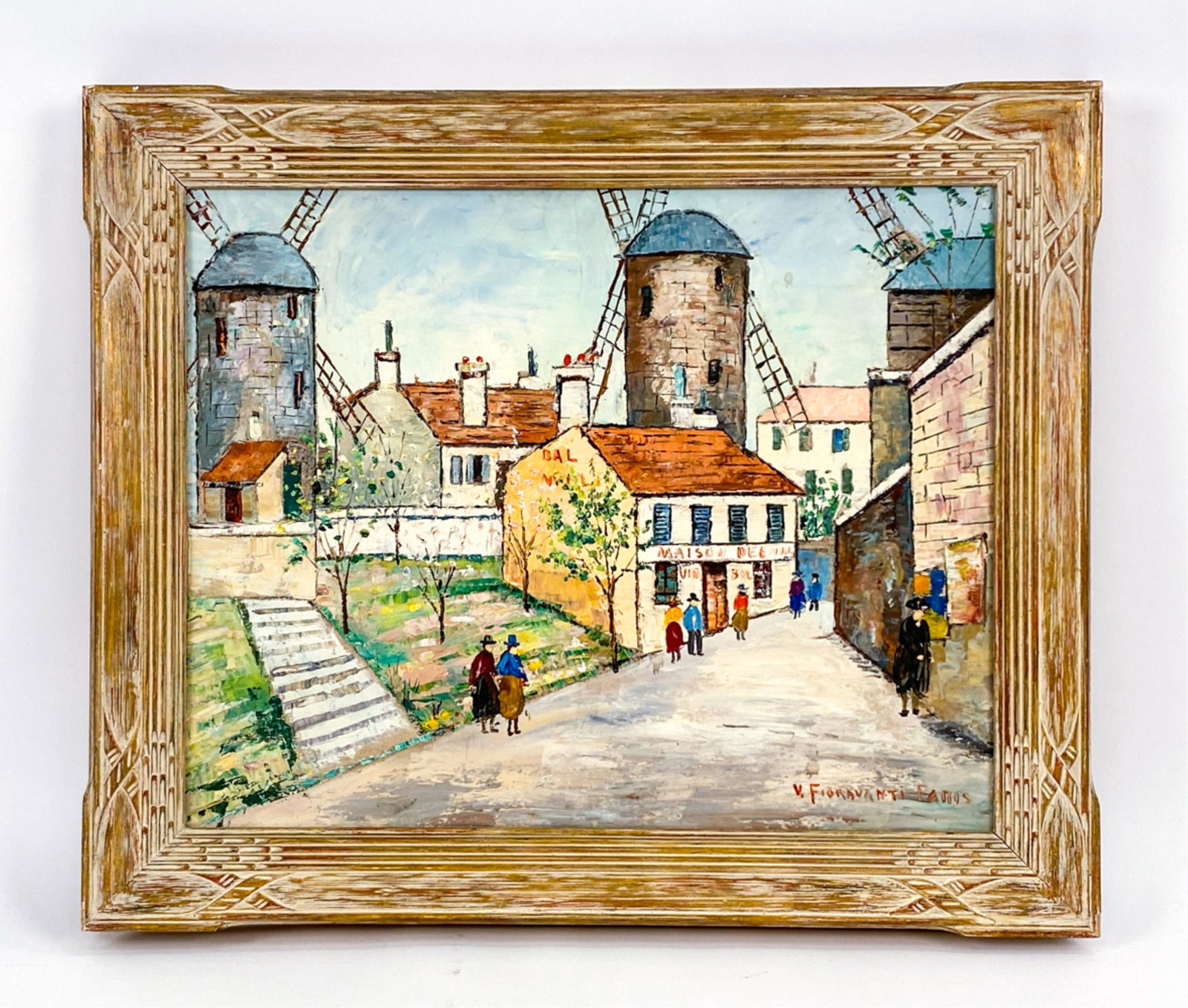 VINCENZO FIORAVANTI ITALIAN 20TH C. PARIS O/C (1 of 9)