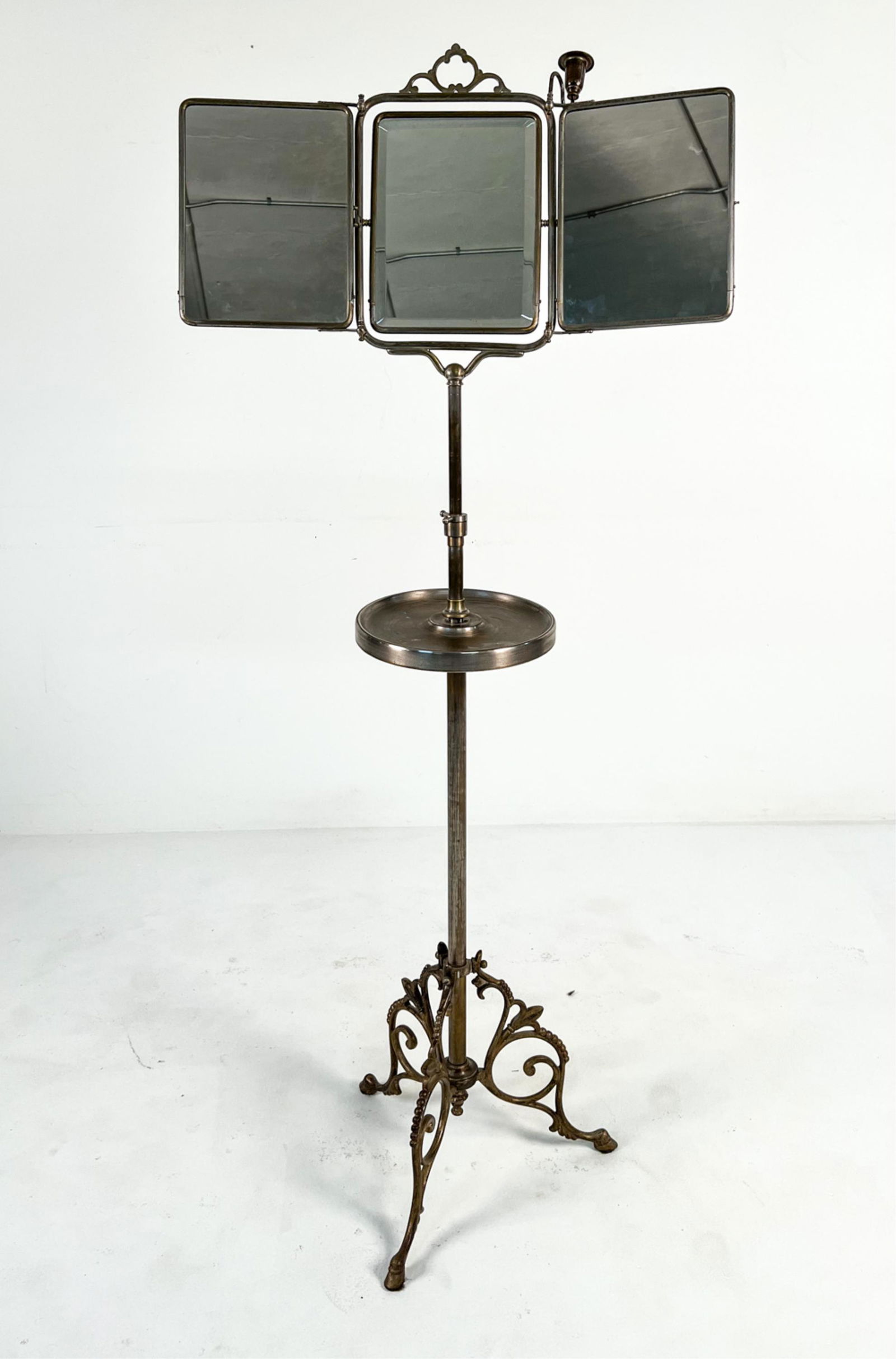 FRENCH ART NOUVEAU STANDING SHAVING MIRROR (1 of 16)