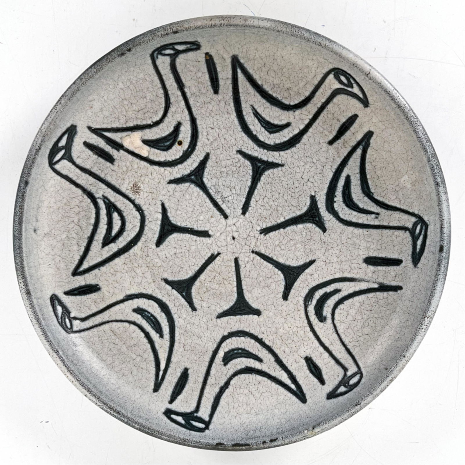 MID-CENTURY STUDIO POTTERY CHARGER, SIGNED (1 of 8)