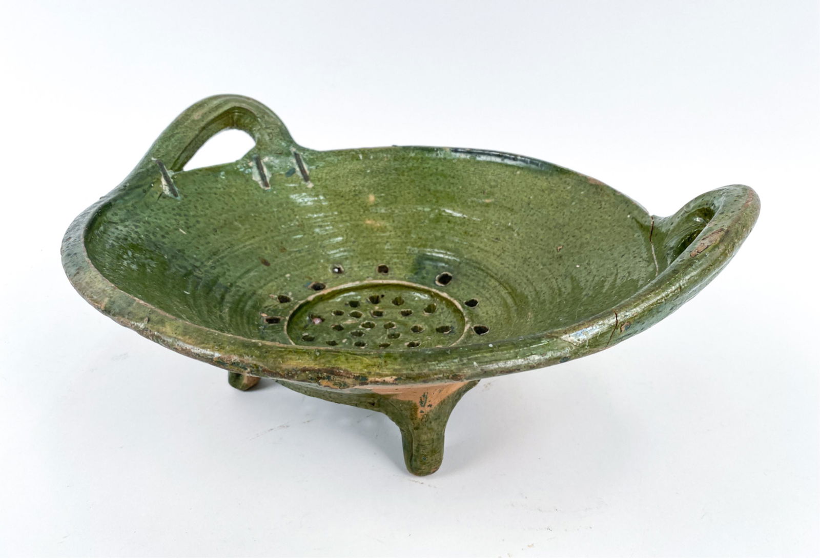 FRENCH ANTIQUE POTTERY COLANDER (1 of 12)