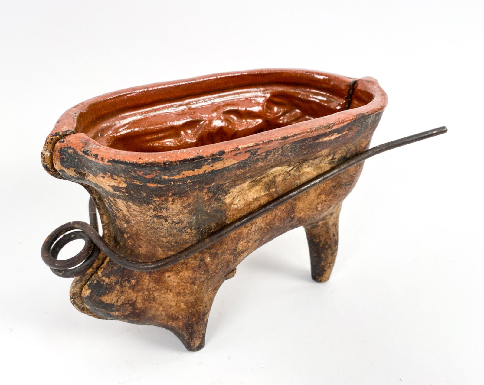 18TH C. FRENCH ANTIQUE GLAZED STONEWARE MOLD (1 of 11)