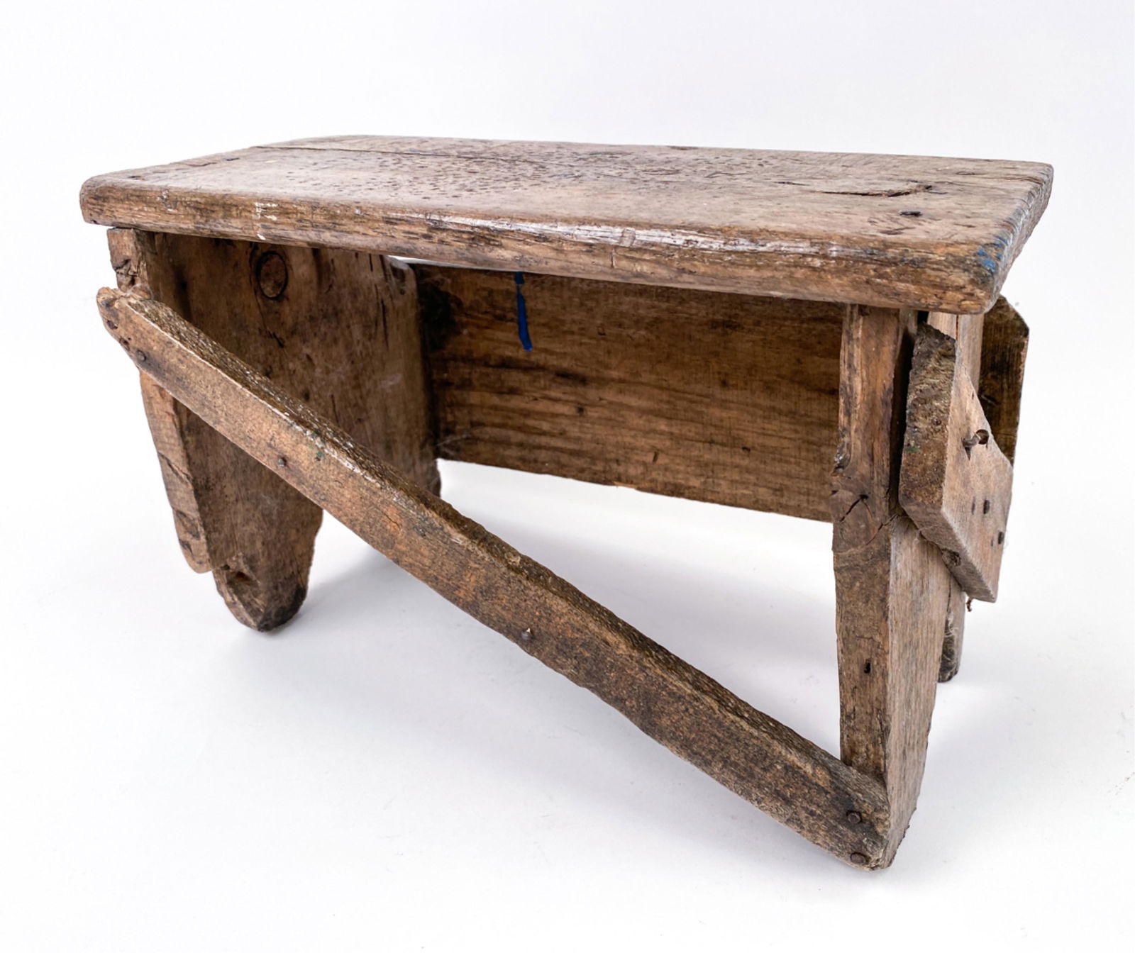 EARLY 19TH C. FRENCH ALSACE RUSTIC BENCH (1 of 12)