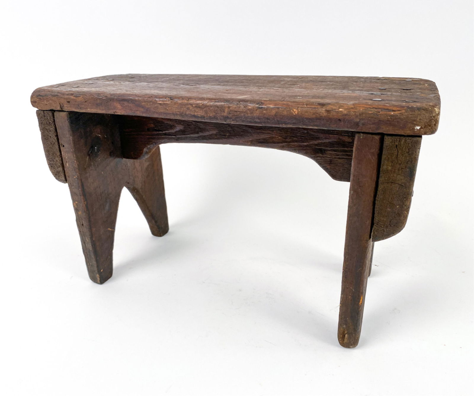 EARLY 19TH C. FRENCH ANTIQUE PETITE BENCH (1 of 9)