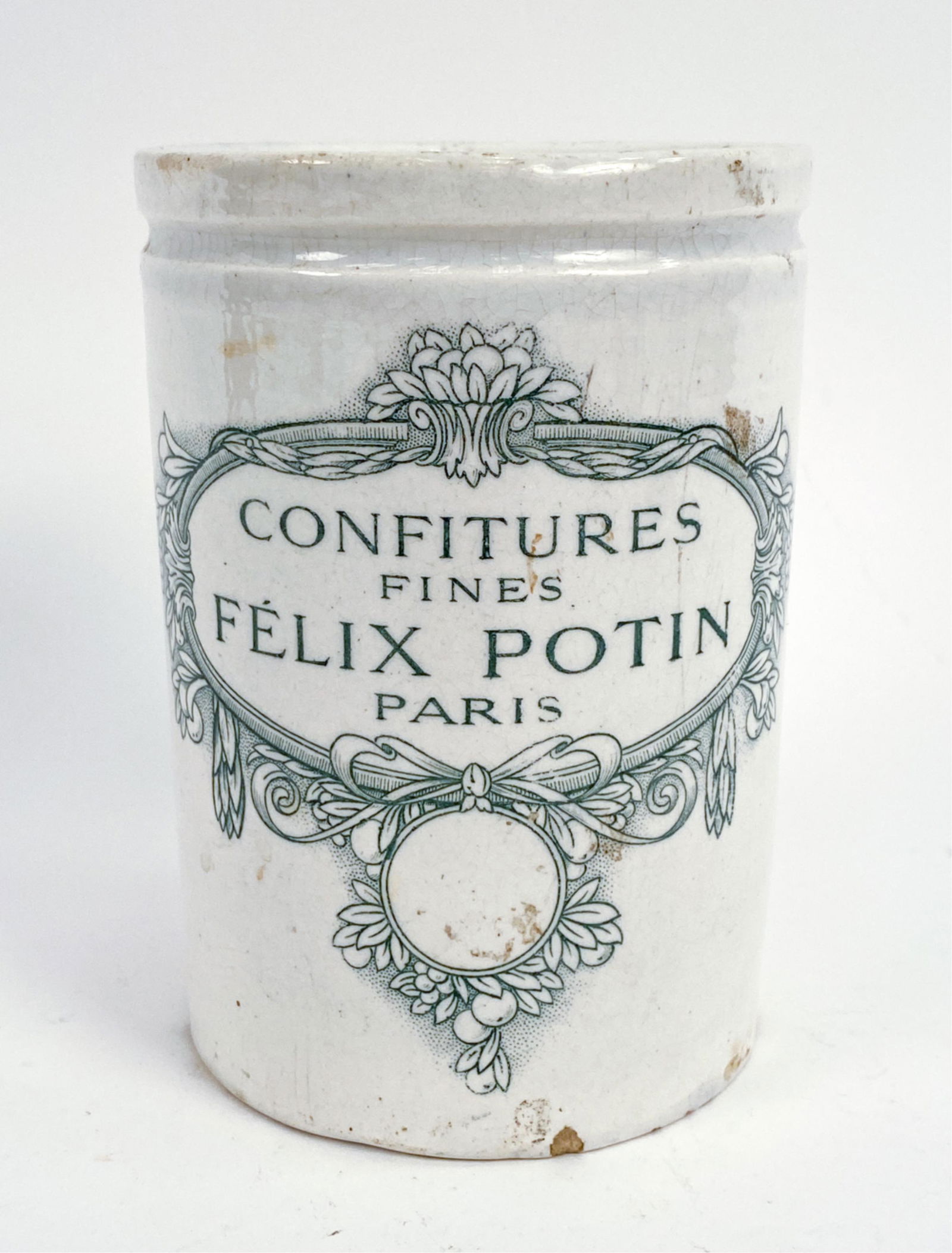 19TH C. FRENCH ANTIQUE CERAMIC JAR (1 of 10)