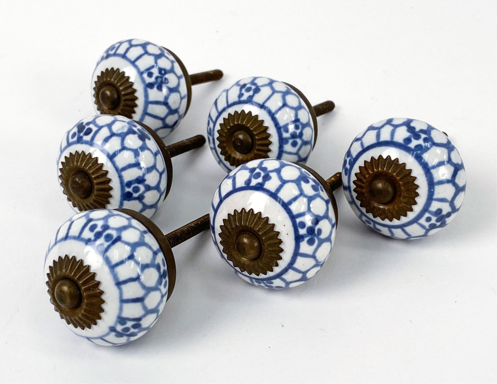 19TH C. FRENCH CERAMIC KITCHEN CABINET KNOBS (1 of 6)