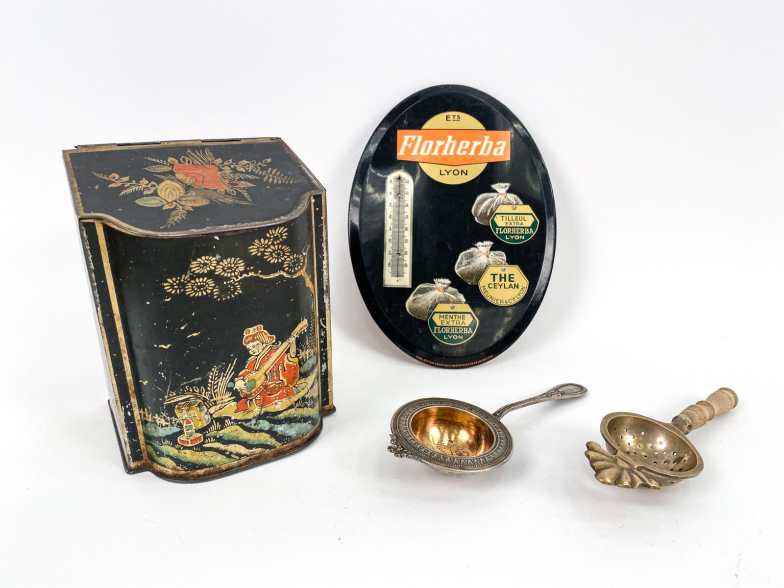 19TH C. FRENCH TEA OBJECTS/PUBLICITY GROUPING (1 of 12)