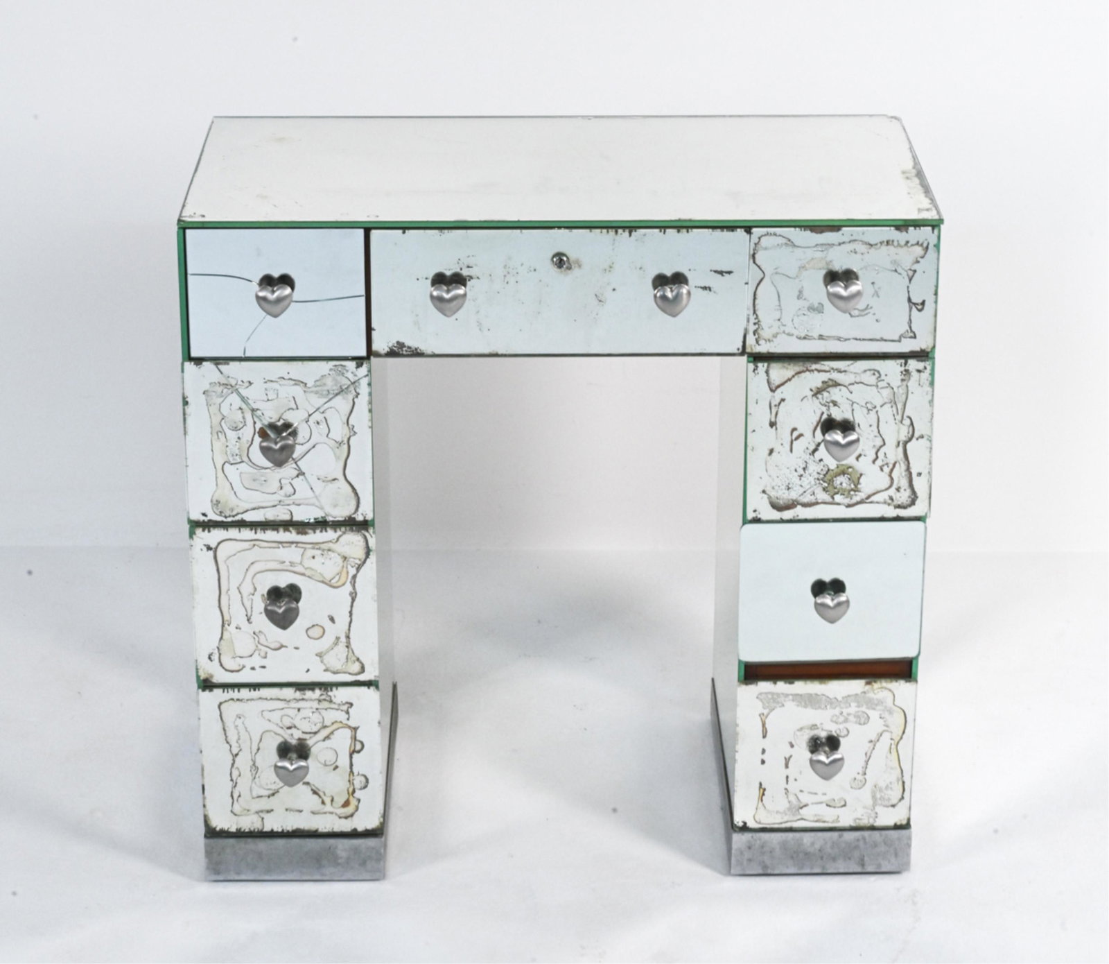 HOLLYWOOD REGENCY PETITE MIRRORED VANITY (1 of 11)