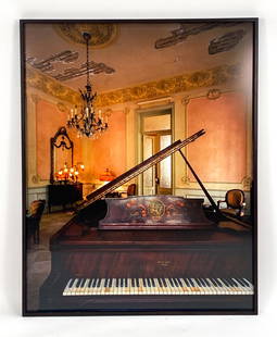 ANDREW MOORE CHROMOGENIC PRINT: Salon de Musica, El Vedato, La Havana 1999. Signed, titled, dated, and editioned on verso. Edition 1/3. Purchased: $10,000 from Yancey Richardson Gallery in 2010. Dimensions: (Frame) H 60.5" x W 47.25