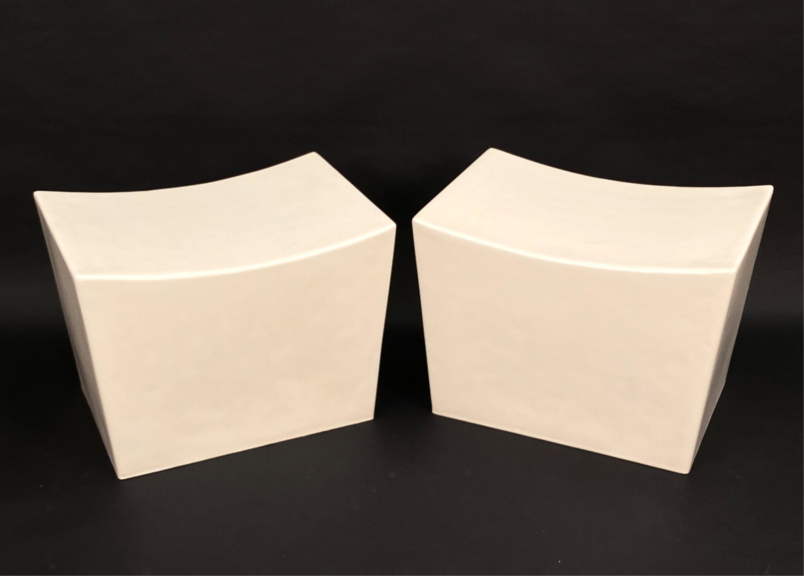 PAIR OF ROBERT KUO ZEN PILLOW STOOLS (1 of 13)