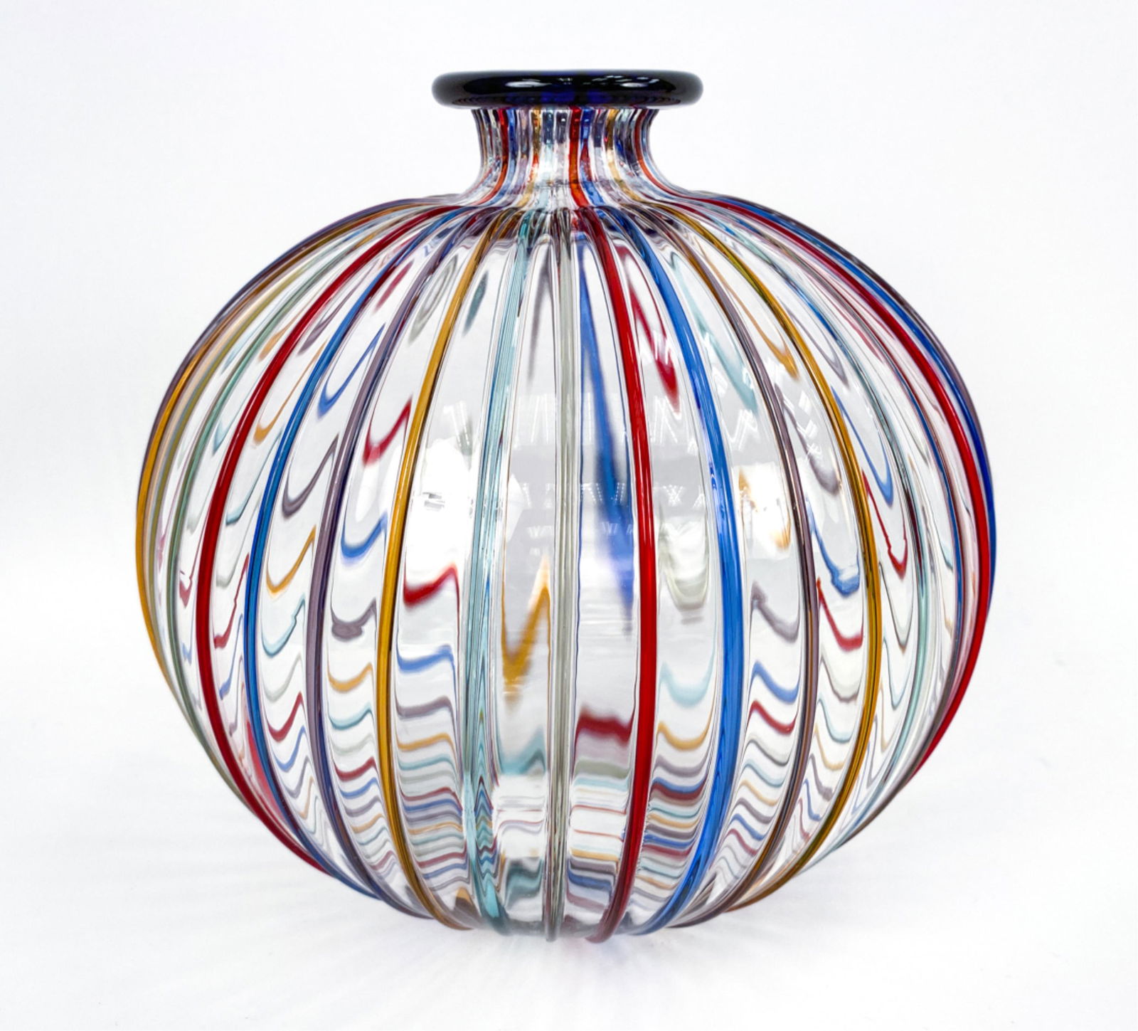 LINO TAGLIAPIETRA MURANO GLASS VASE, DATED 1987 (1 of 11)