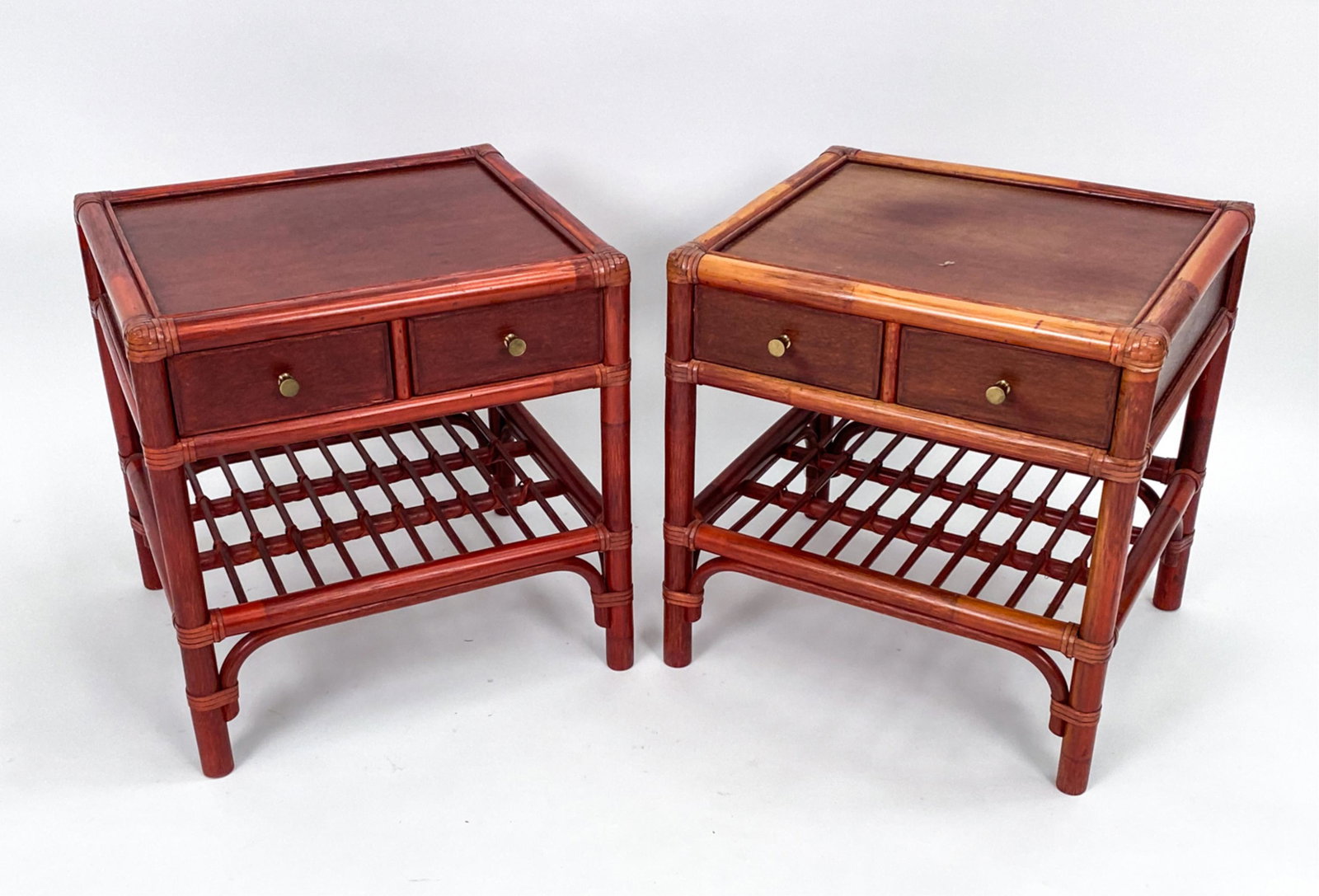 (2) BAMBOO SCANDINAVIAN MODERN DUX SIDE TABLES (1 of 15)