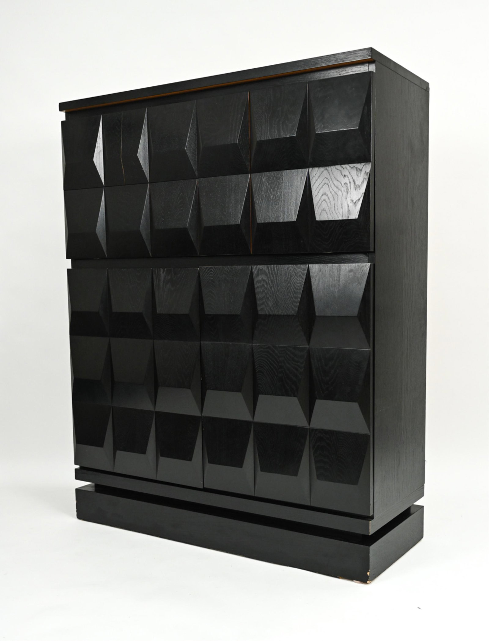 MID-CENTURY BRUTALIST BERNER HUWIL BAR CABINET (1 of 10)
