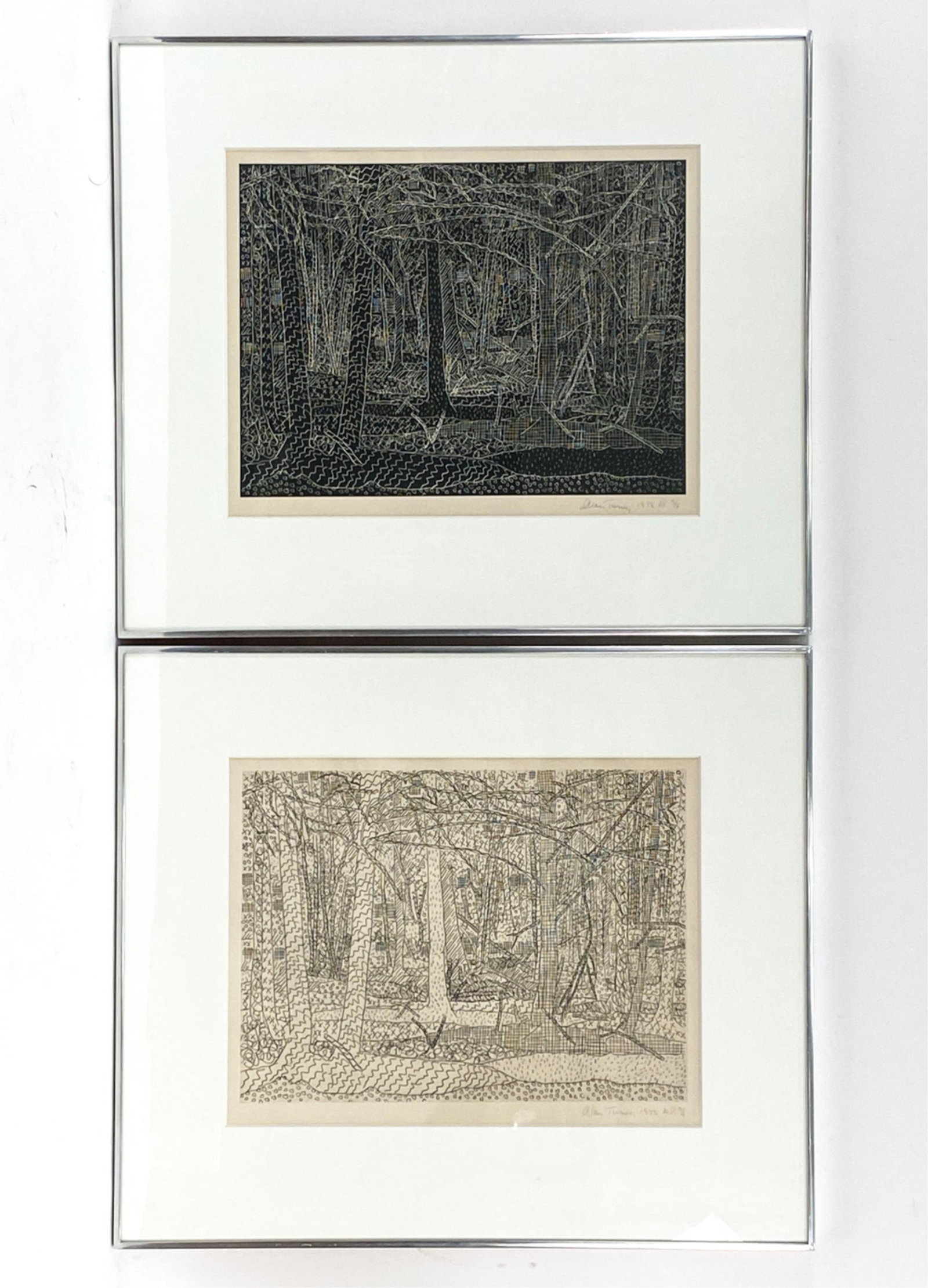 (2) MODERN LITHOGRAPHS, SIGNED, DATED (1 of 8)