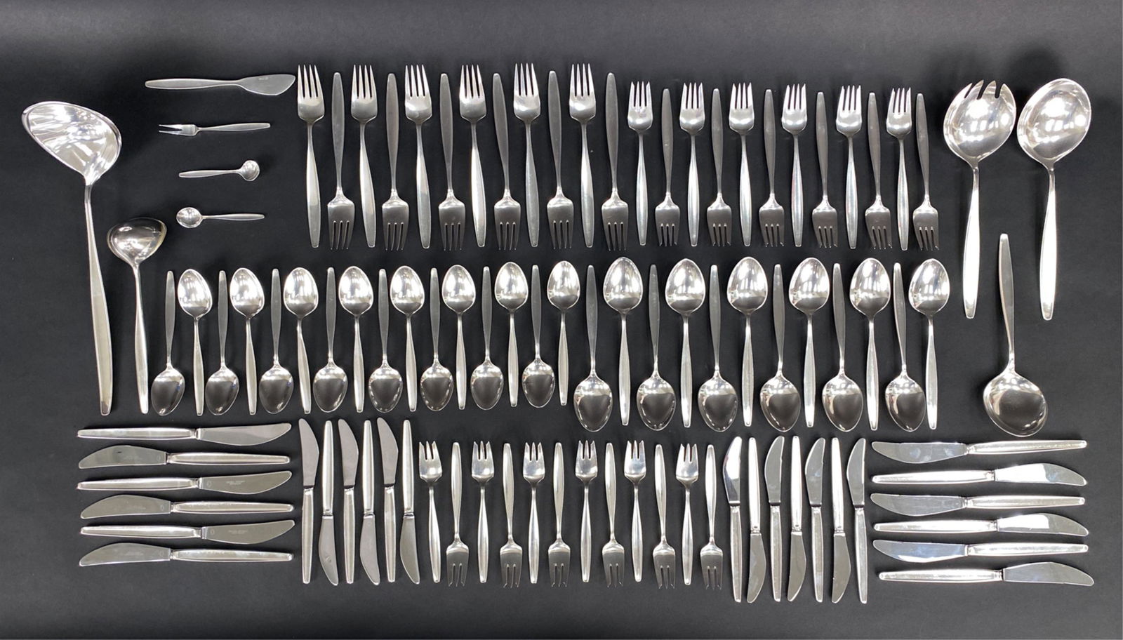 GEORG JENSEN "CYPRUS" STERLING SILVER SERVICE 12 (1 of 15)