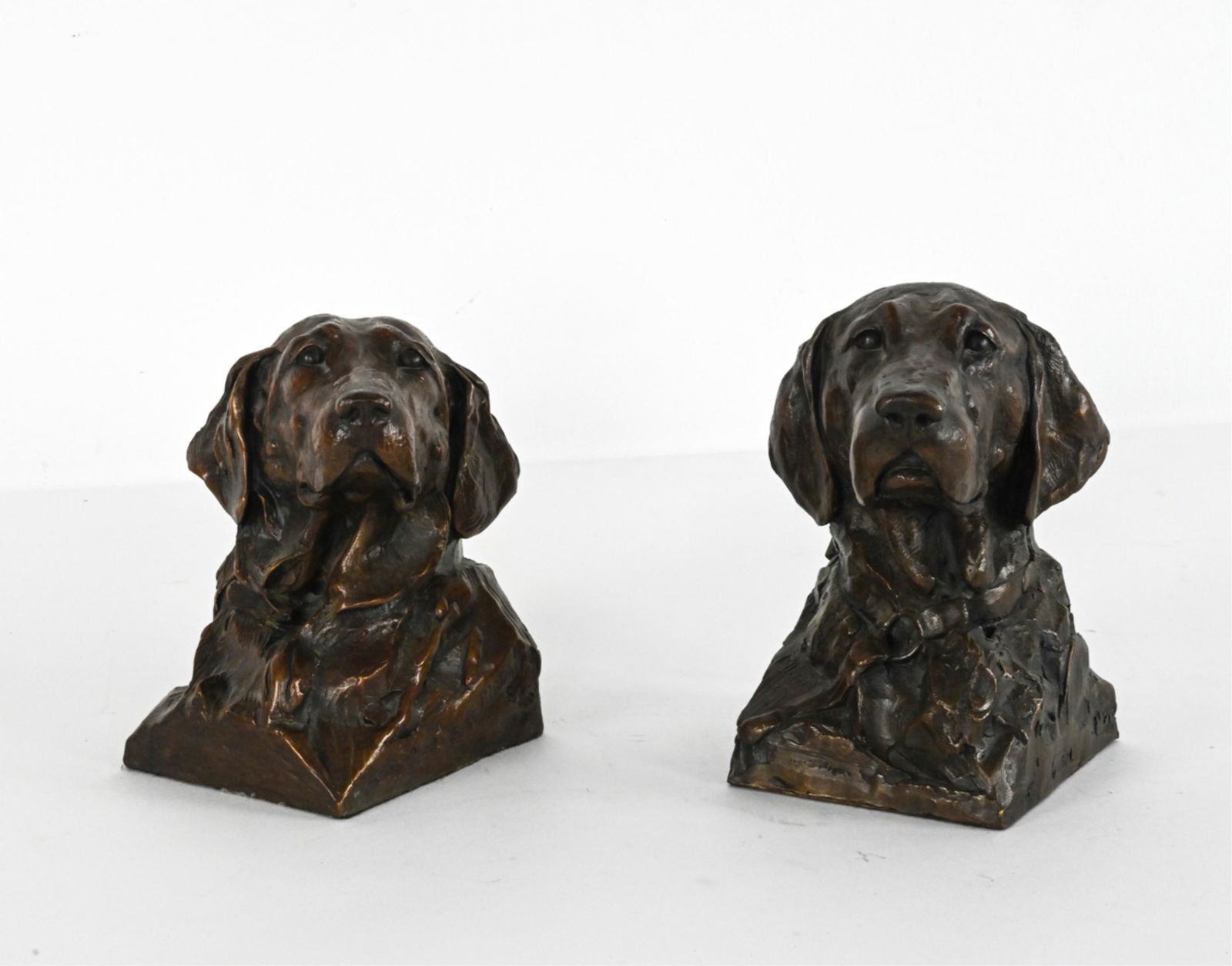 PAIR WALTER MATIA BRONZE GOLDEN RETRIEVER BOOKENDS (1 of 13)
