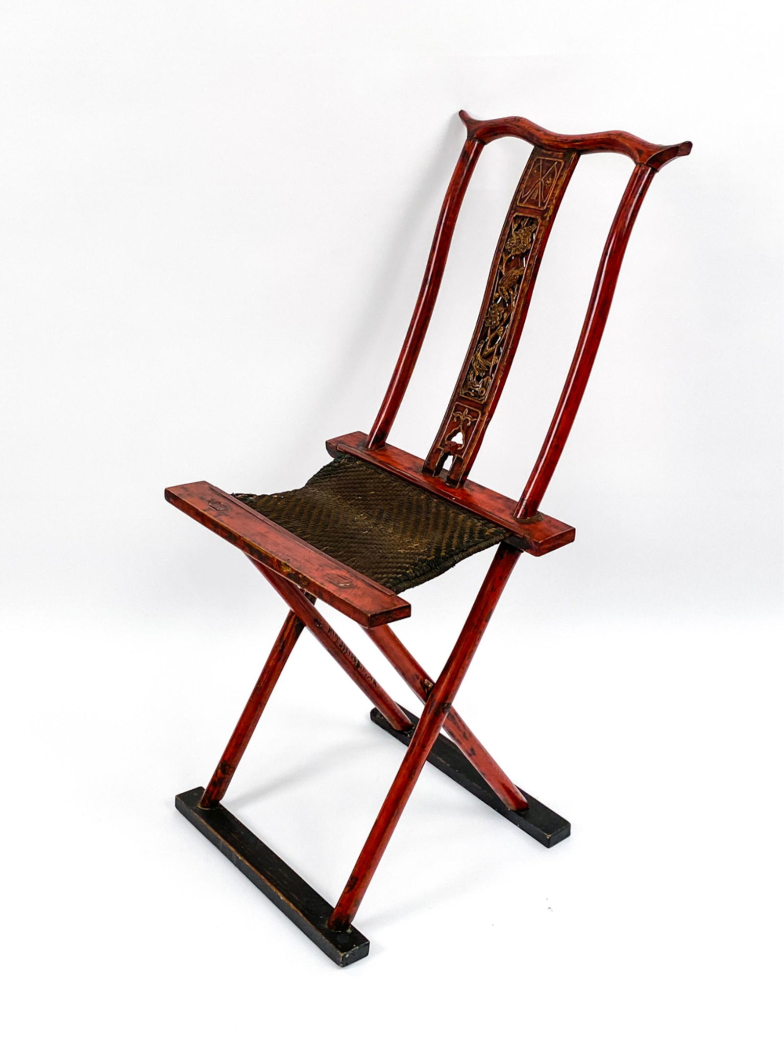 ANTIQUE CHINESE FOLDING CHAIR (1 of 13)