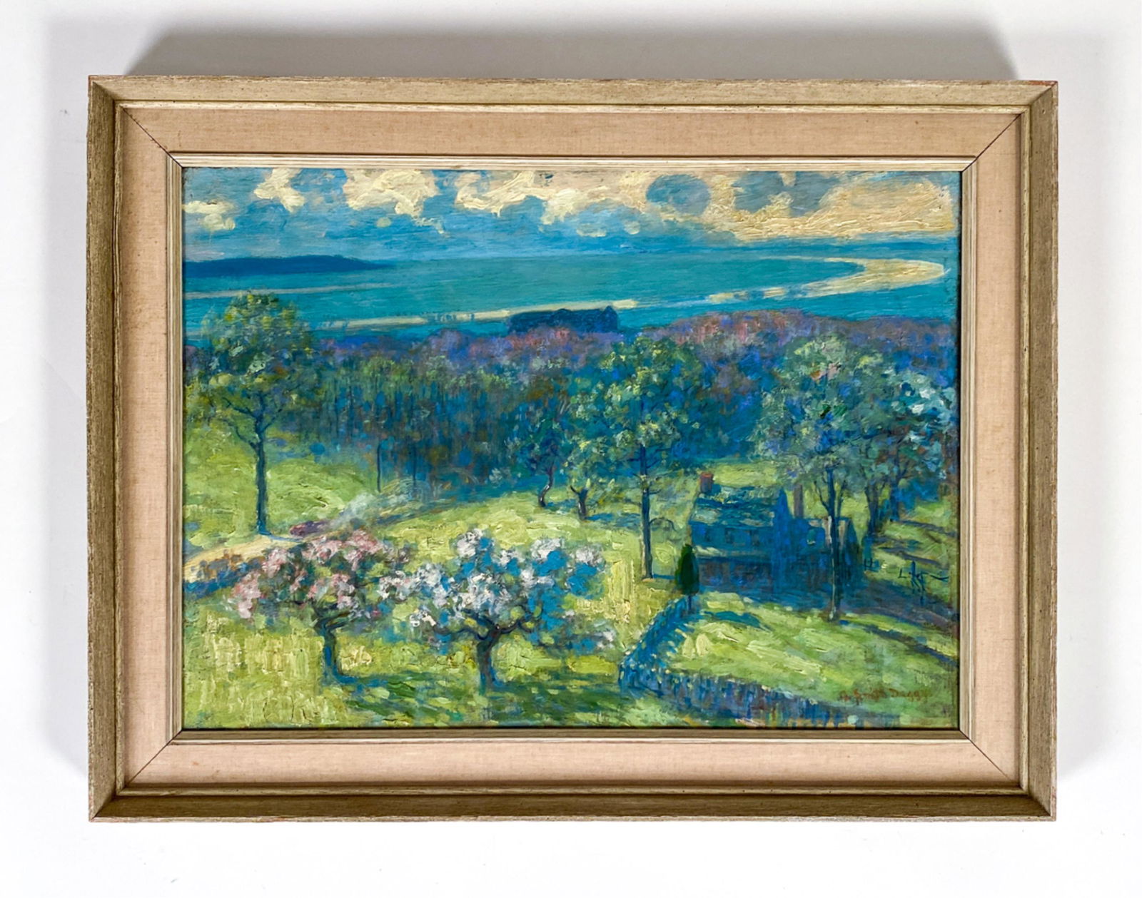 CONNECTICUT IMPRESSIONIST SPRING LANDSCAPE O/C (1 of 8)