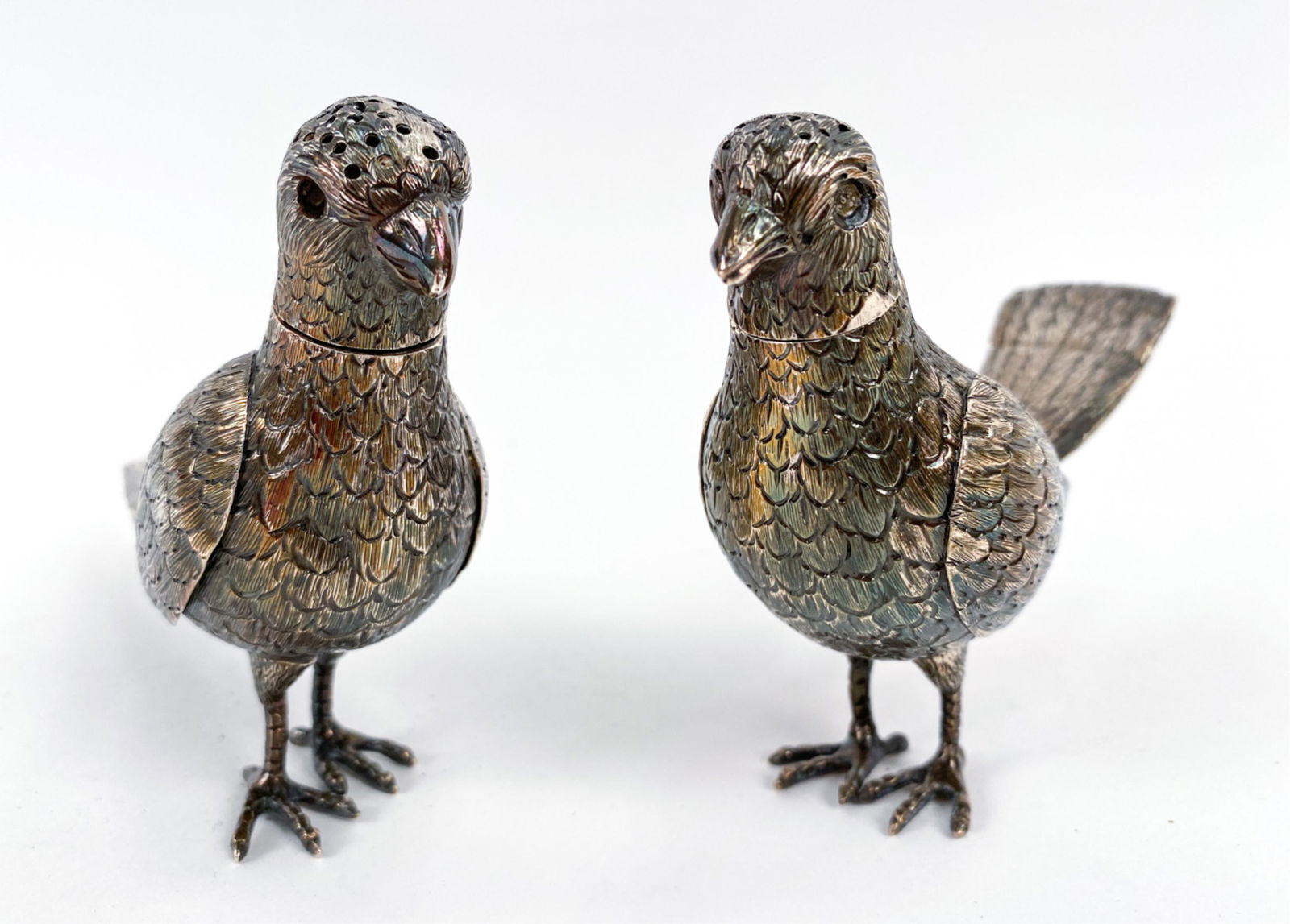 PAIR OF STERLING SILVER BIRD SALT & PEPPER SHAKERS (1 of 13)