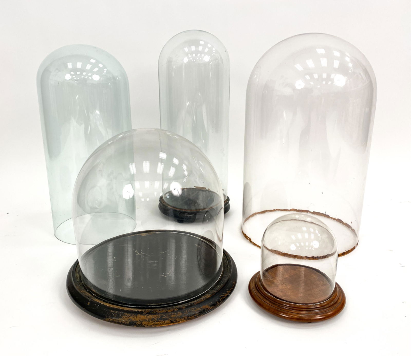 (5) VICTORIAN BELL GLASS DOMES (1 of 9)
