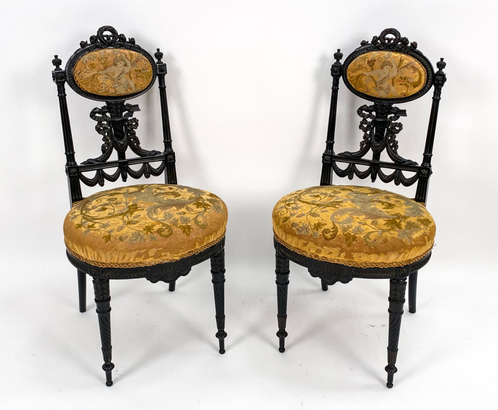 PAIR OF C. 1860 FRENCH BALLROOM CHAIRS (1 of 16)