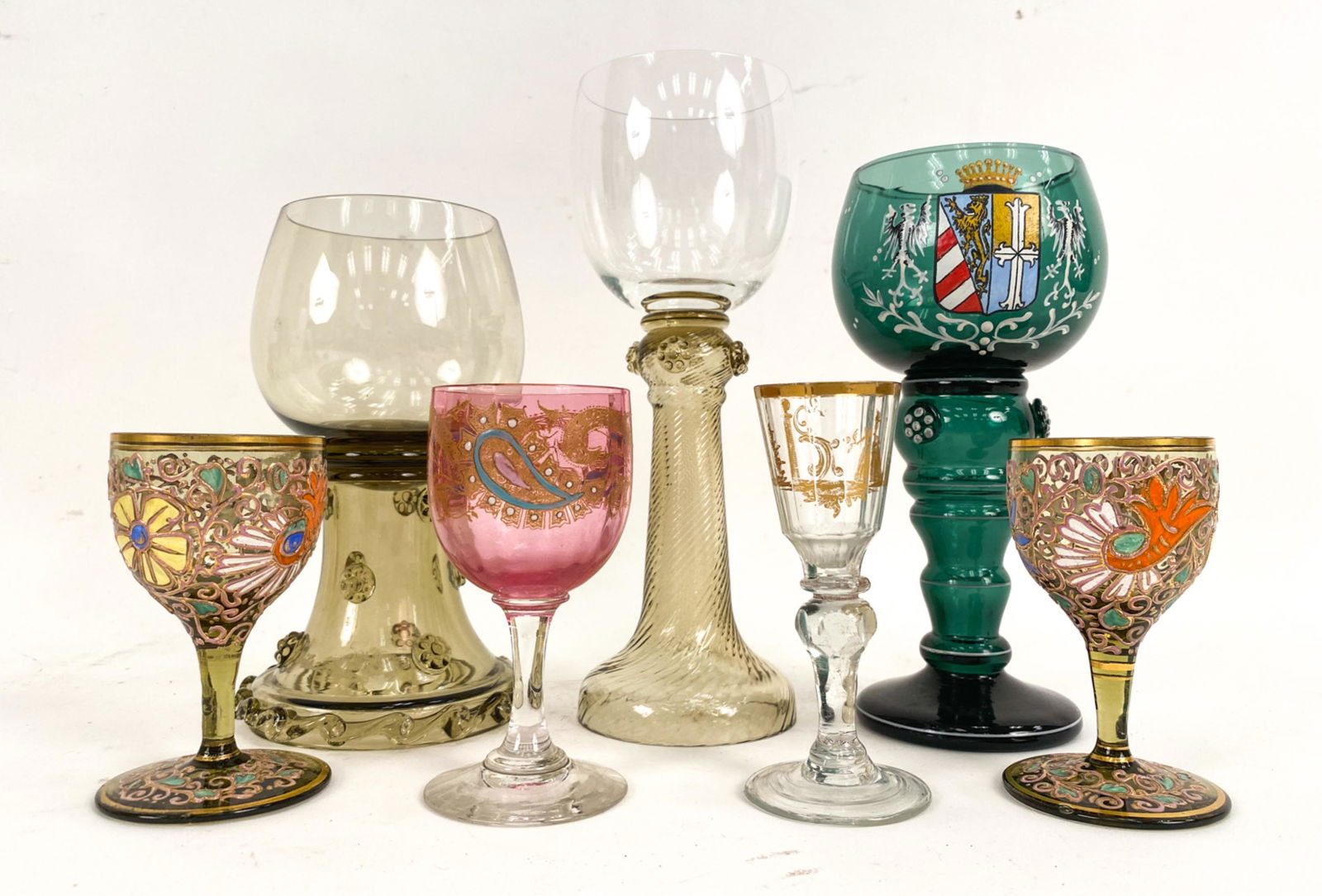 (7) ANTIQUE & VINTAGE BOHEMIAN GLASSWARE (1 of 8)