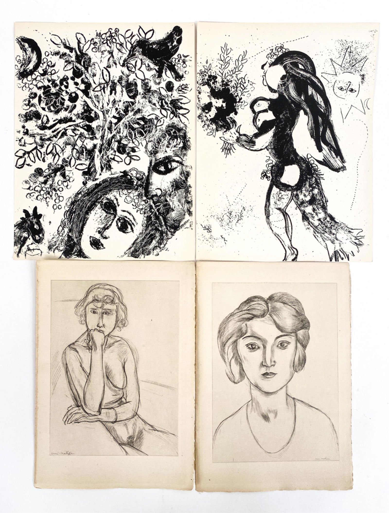 (2) AFTER CHAGALL, (2) AFTER MATISSE PRINTS (1 of 9)