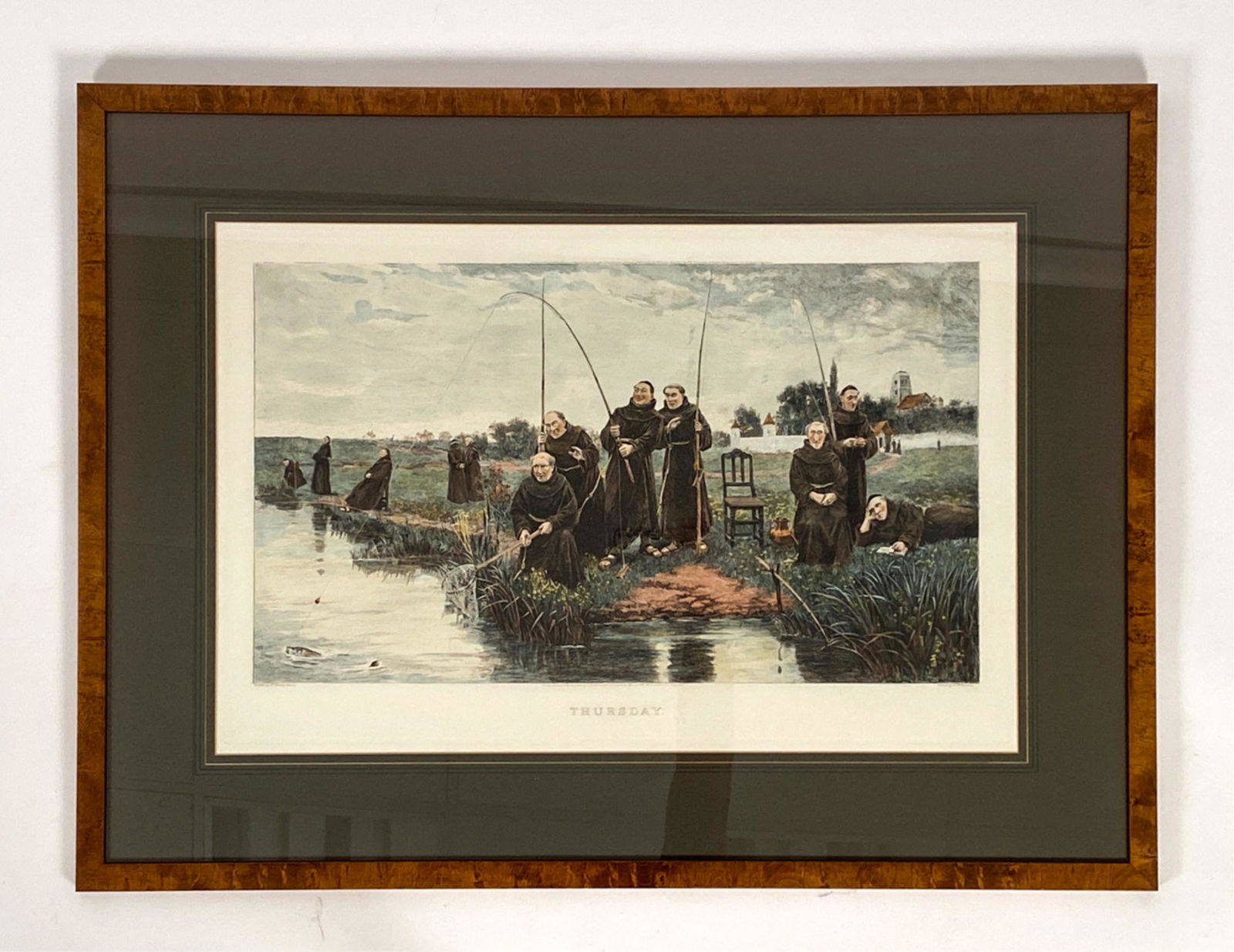 20TH C. REPRINT HAND-COLORED ENGRAVING (1 of 8)