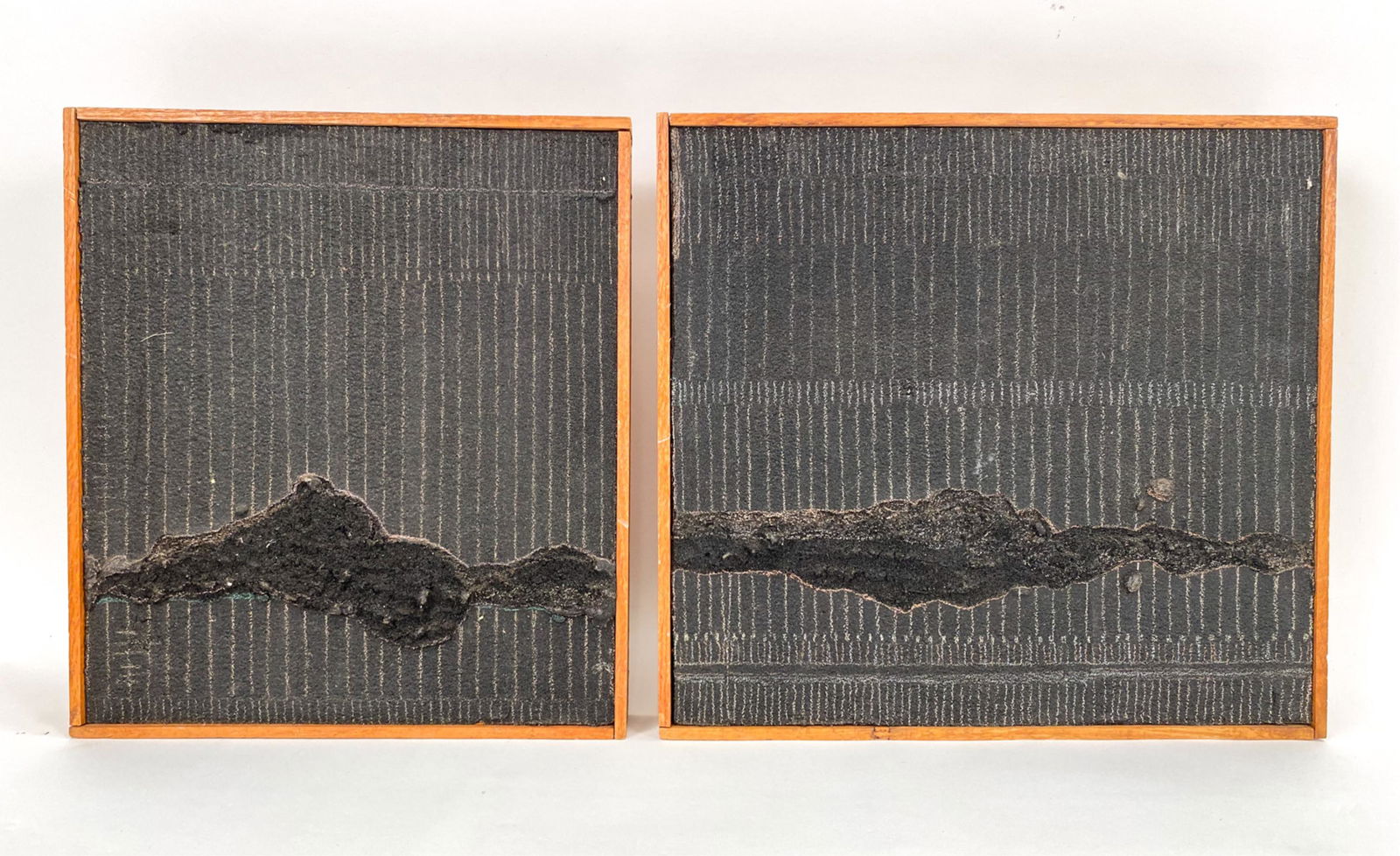 (2) MID-CENTURY MODERN TEXTURED ABSTRACTS (1 of 11)