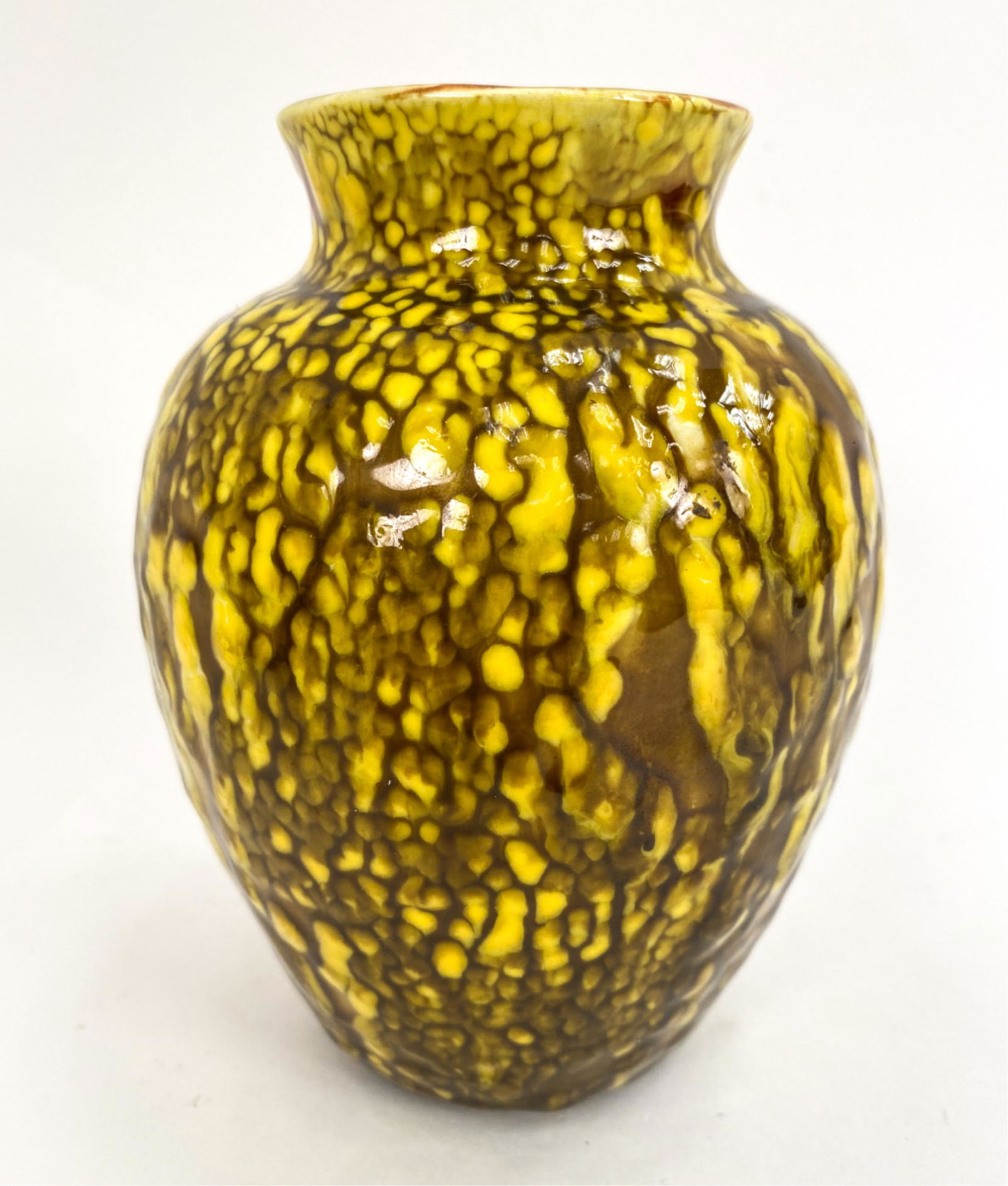 EARLY 20TH C. GLAZED PORCELAIN VASE, SIGNED (1 of 8)