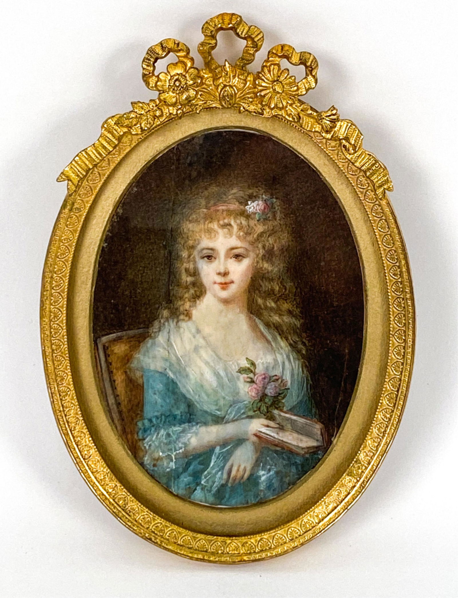 LATE 18TH C. MINIATURE OF YOUNG WOMAN (1 of 7)