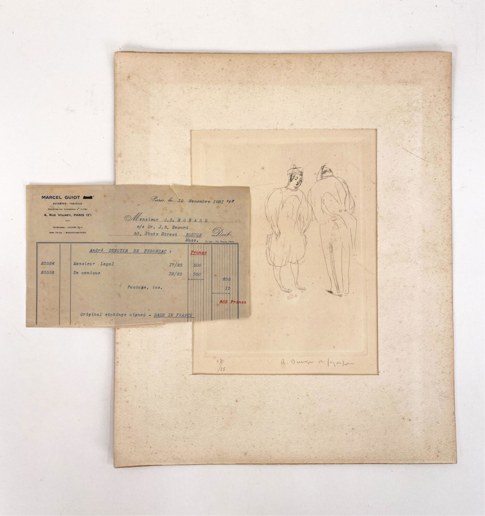 ANDRE DUNOYER DE SEGONZAC, FRENCH (1884-1974) (1 of 13)